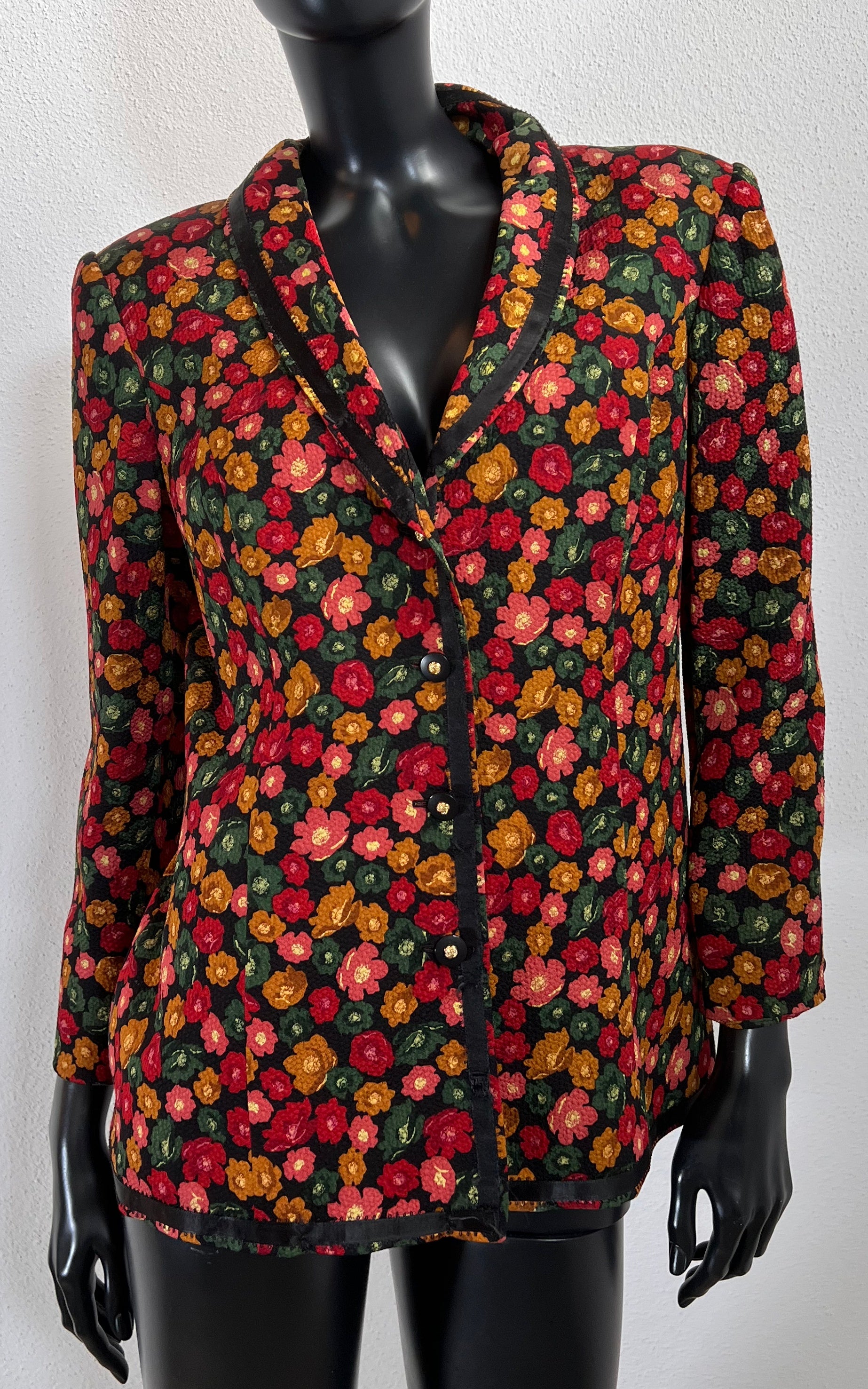 Vintage Flower Silk Blazer