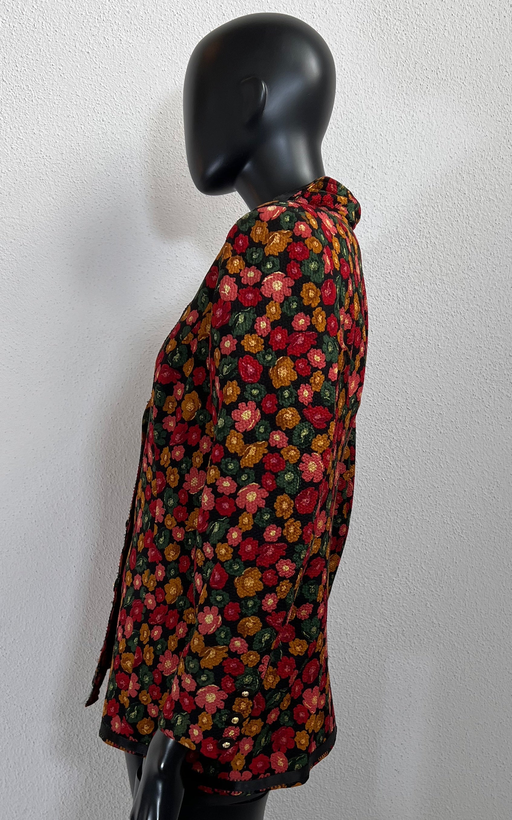 Vintage Flower Silk Blazer