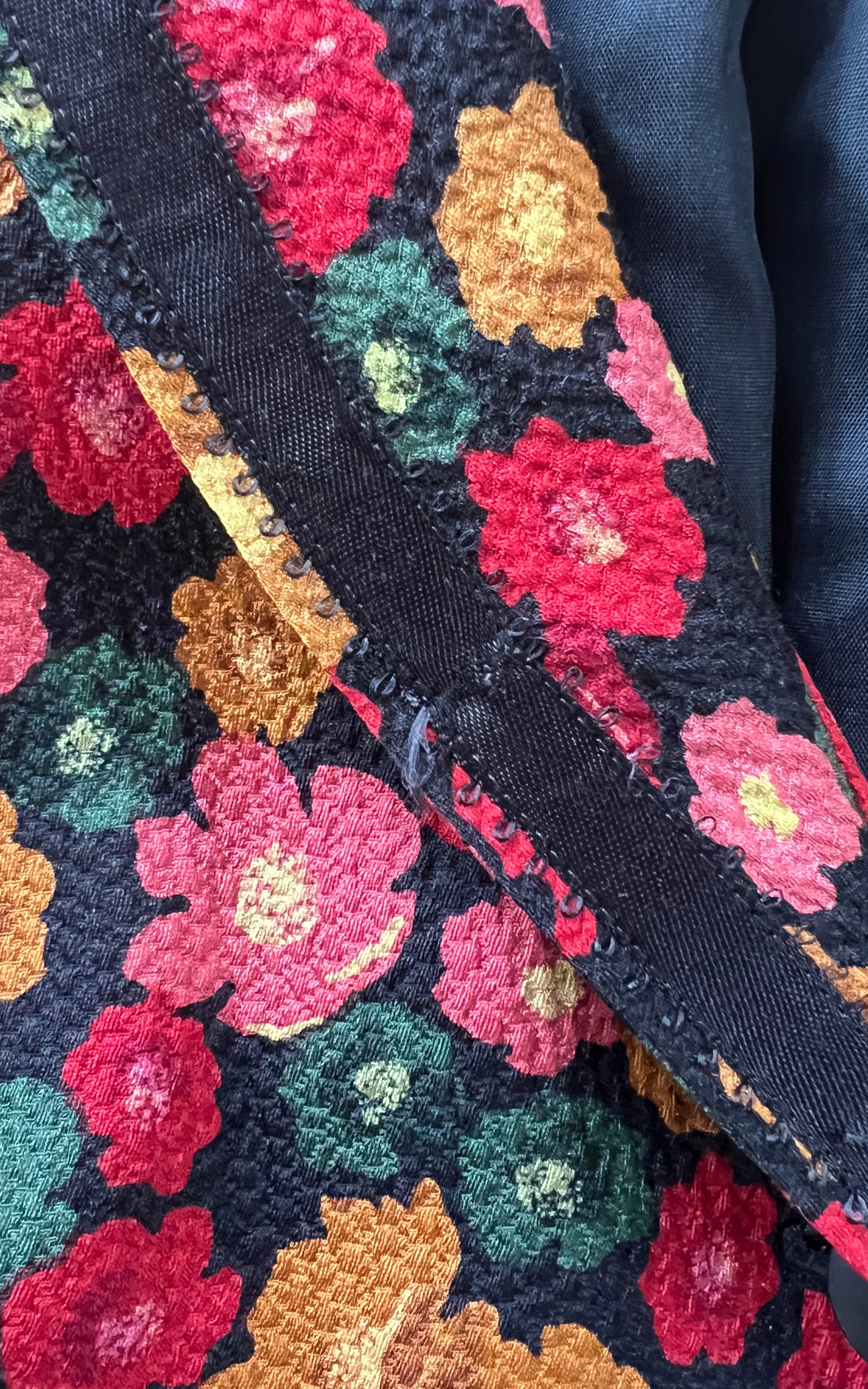 Vintage Flower Silk Blazer