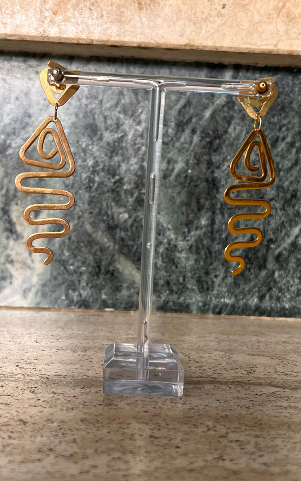 1968 VINTAGE X BOHEMIAN BOTANICALS Vintage 90s Spiral Earrings