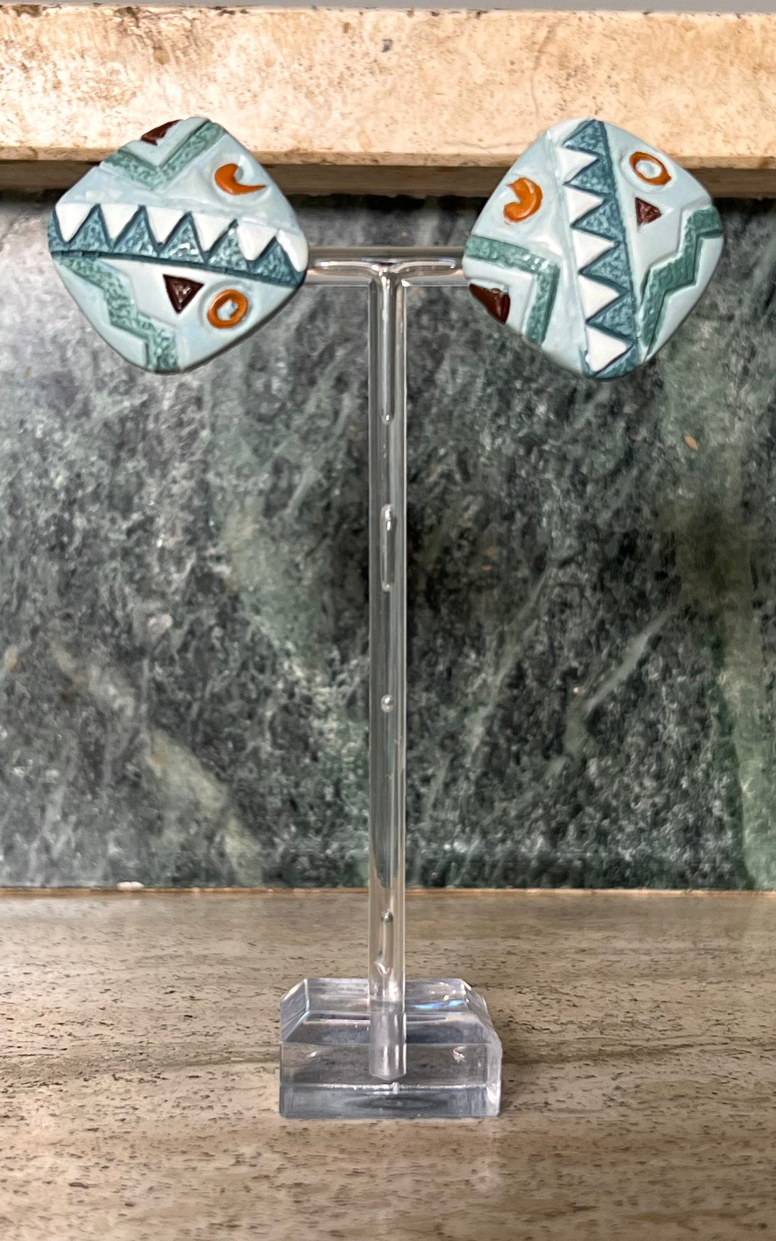 1968 VINTAGE X BOHEMIAN BOTANICALS Vintage 90s Ikat Clip Ons