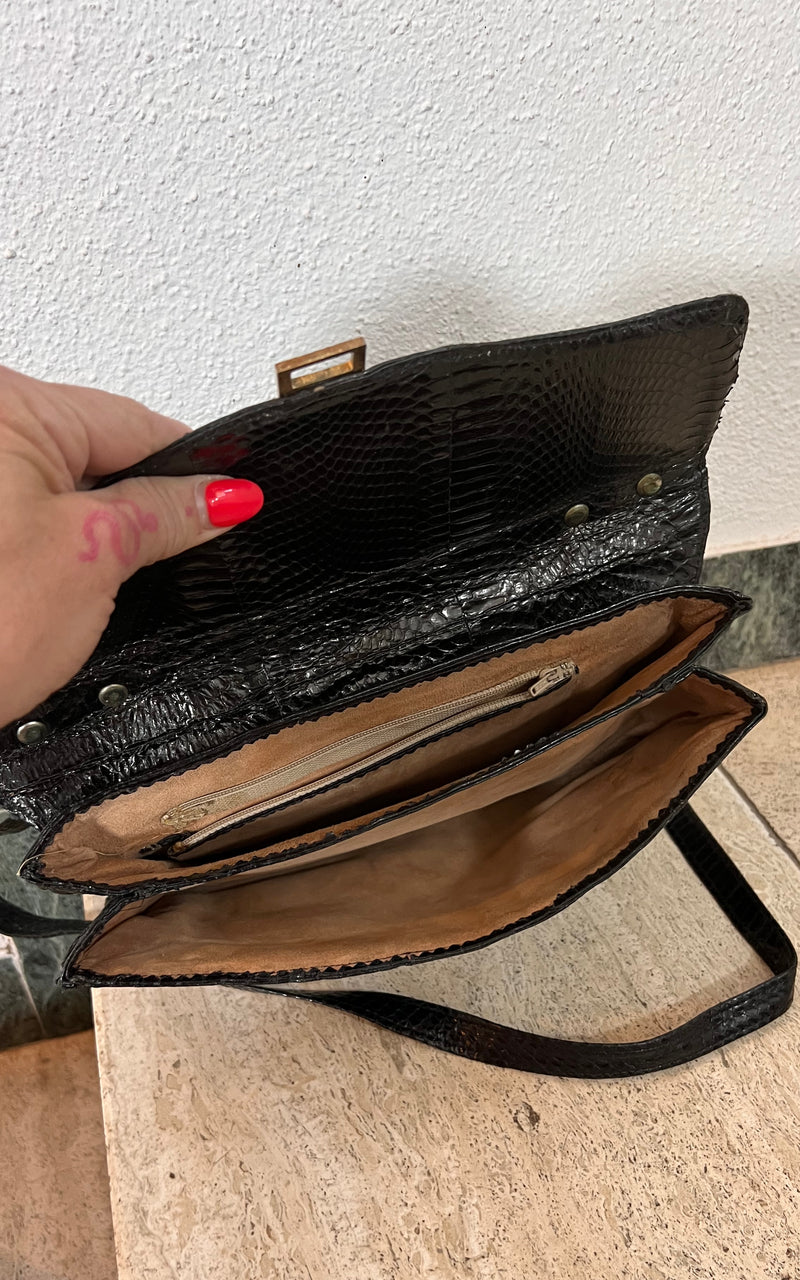 Vintage 70s Snake Skin Bag