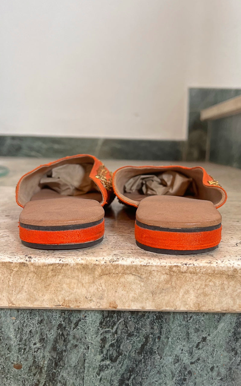 Vintage Silk Slippers 37