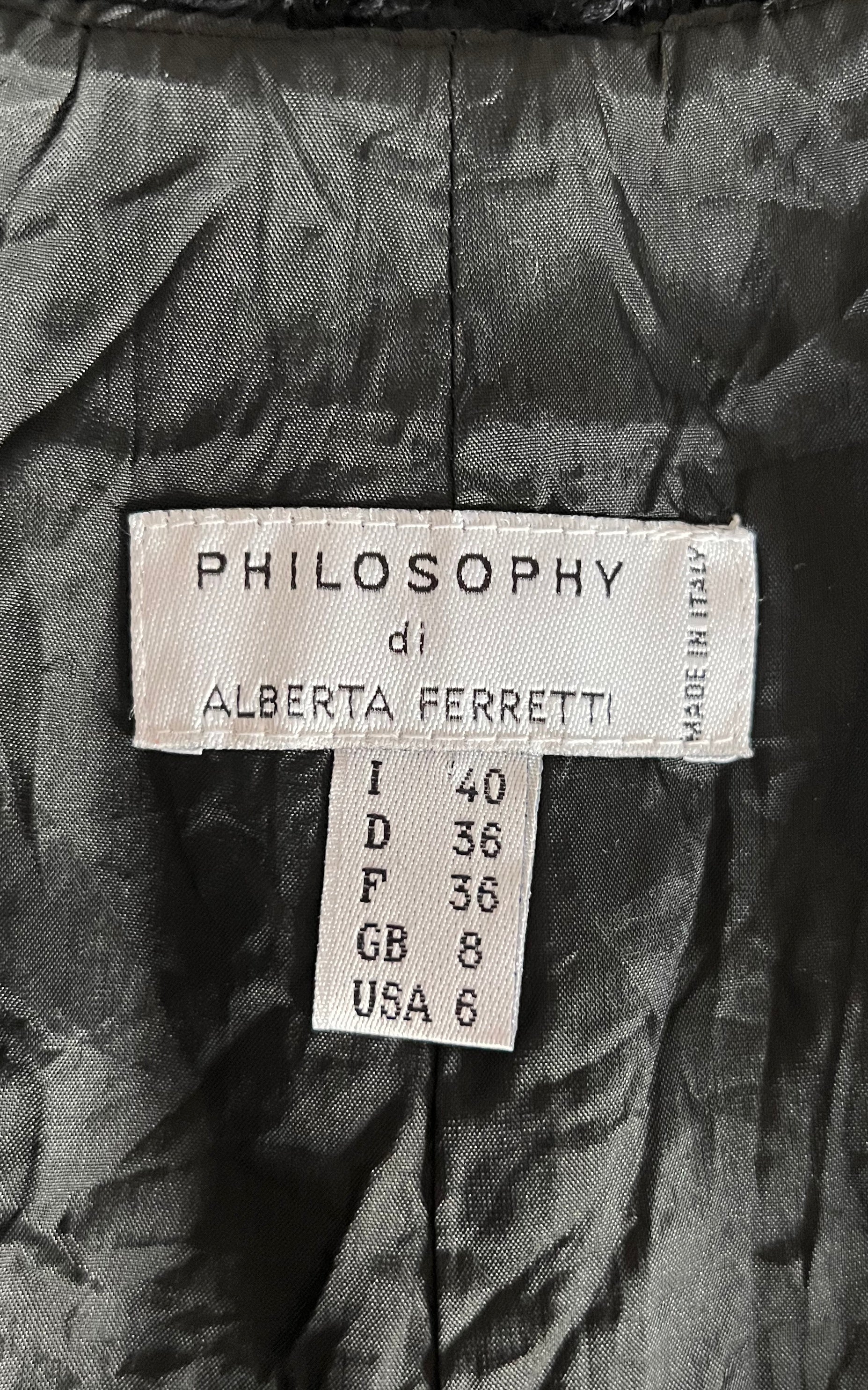 Vintage Philosophie by Alberta Ferretti Fake Fur Skirt
