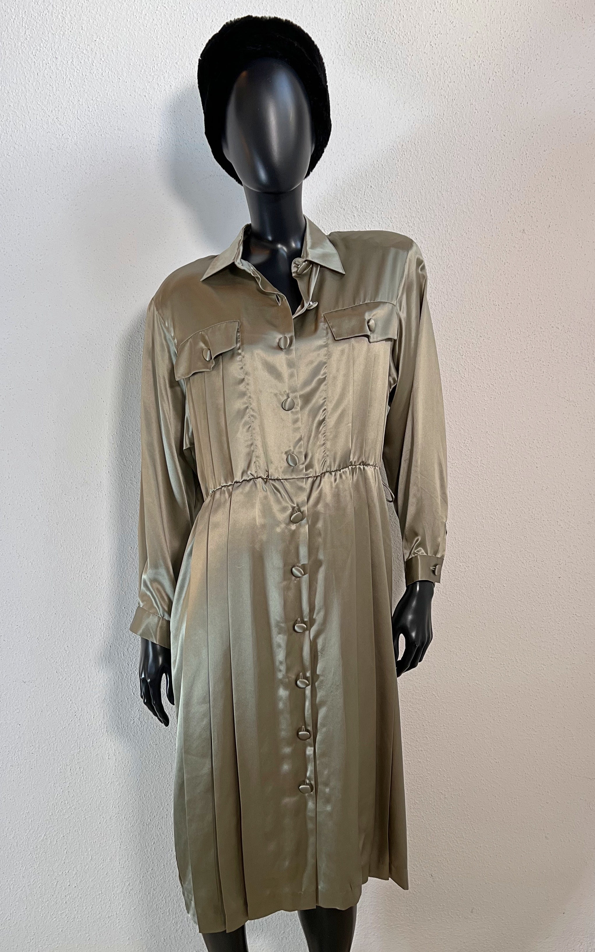 Vintage Golden Silk Dress