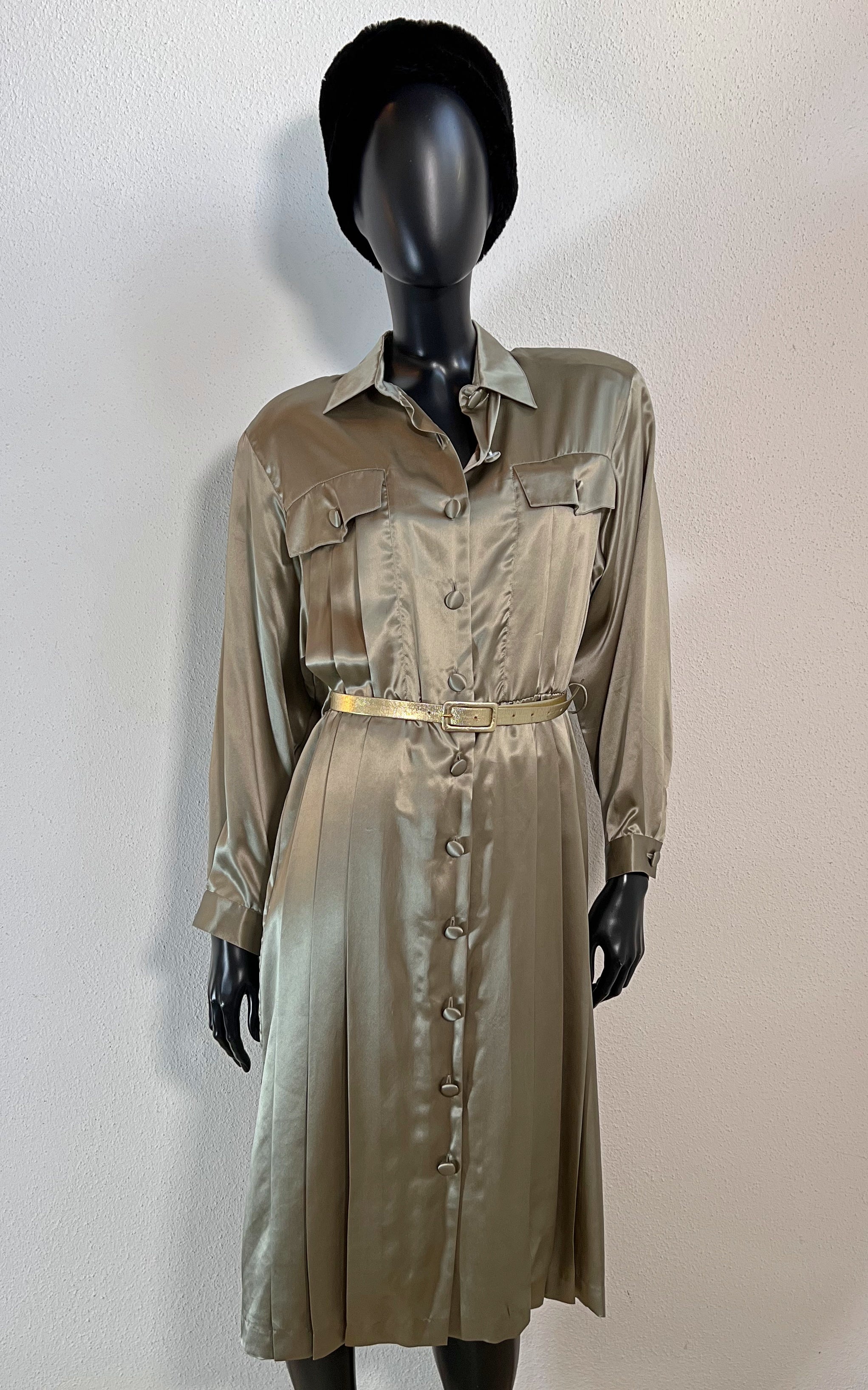 Vintage Golden Silk Dress