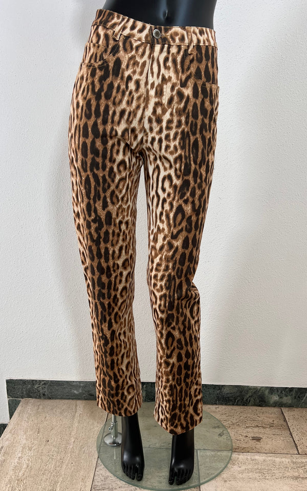 Vintage 90s Cotton Line Leopard Pants