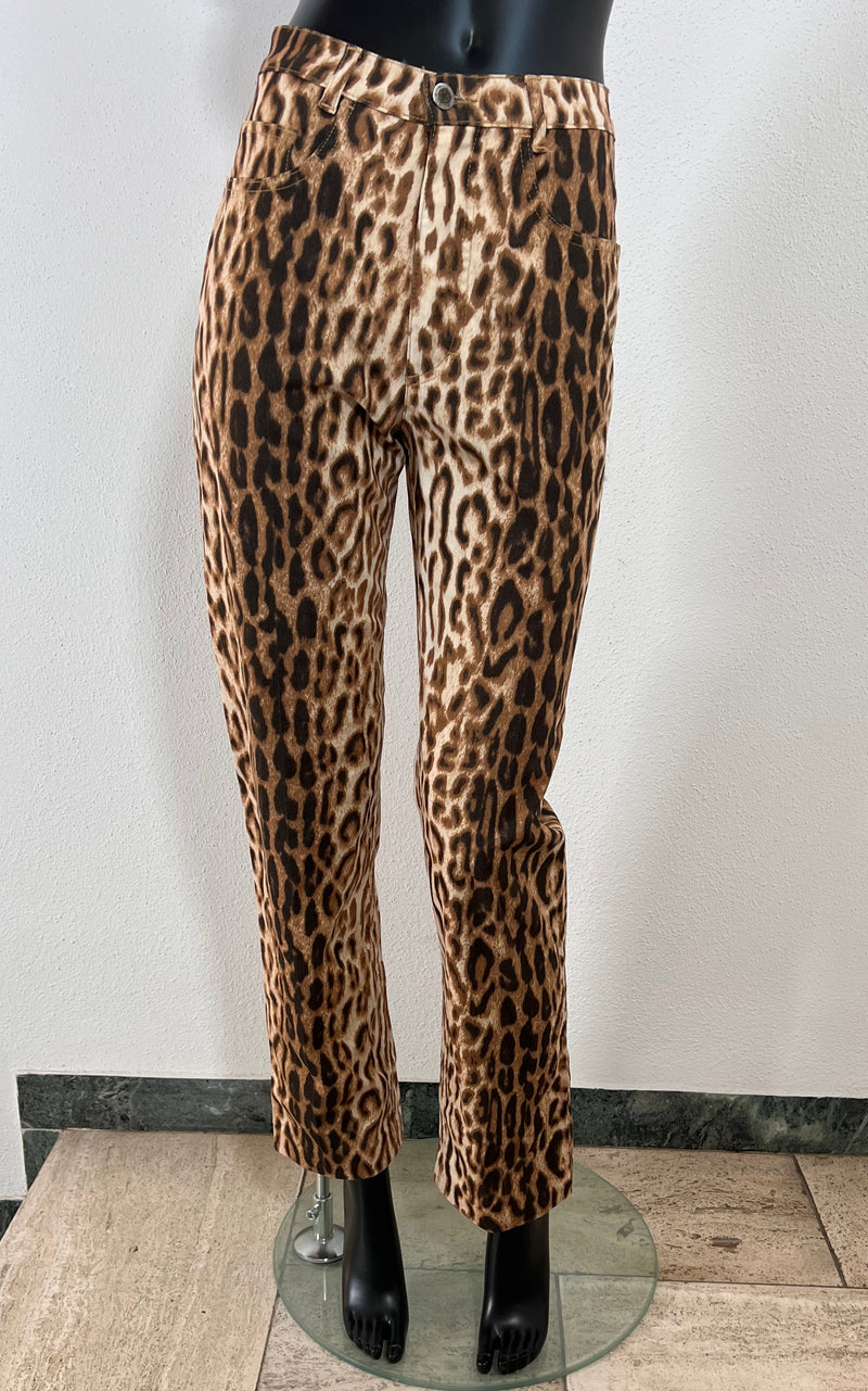 Vintage 90s Cotton Line Leopard Pants