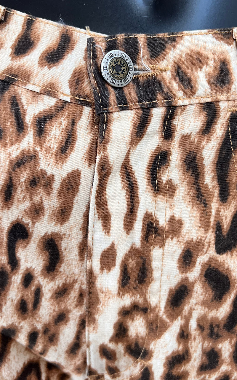 Vintage 90s Cotton Line Leopard Pants