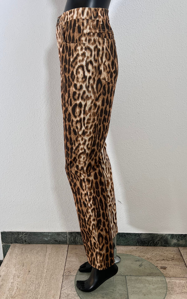 Vintage 90s Cotton Line Leopard Pants