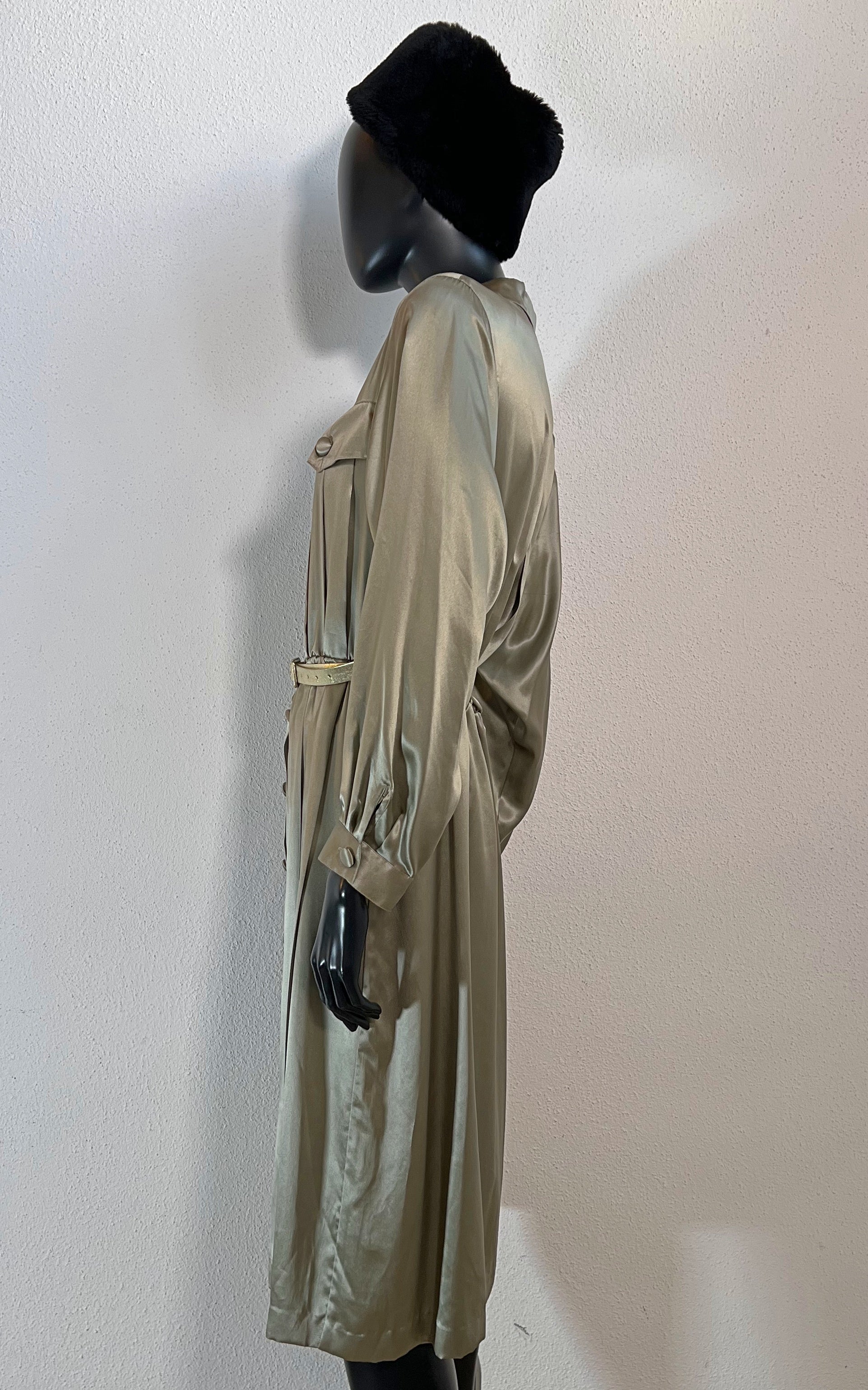 Vintage Golden Silk Dress