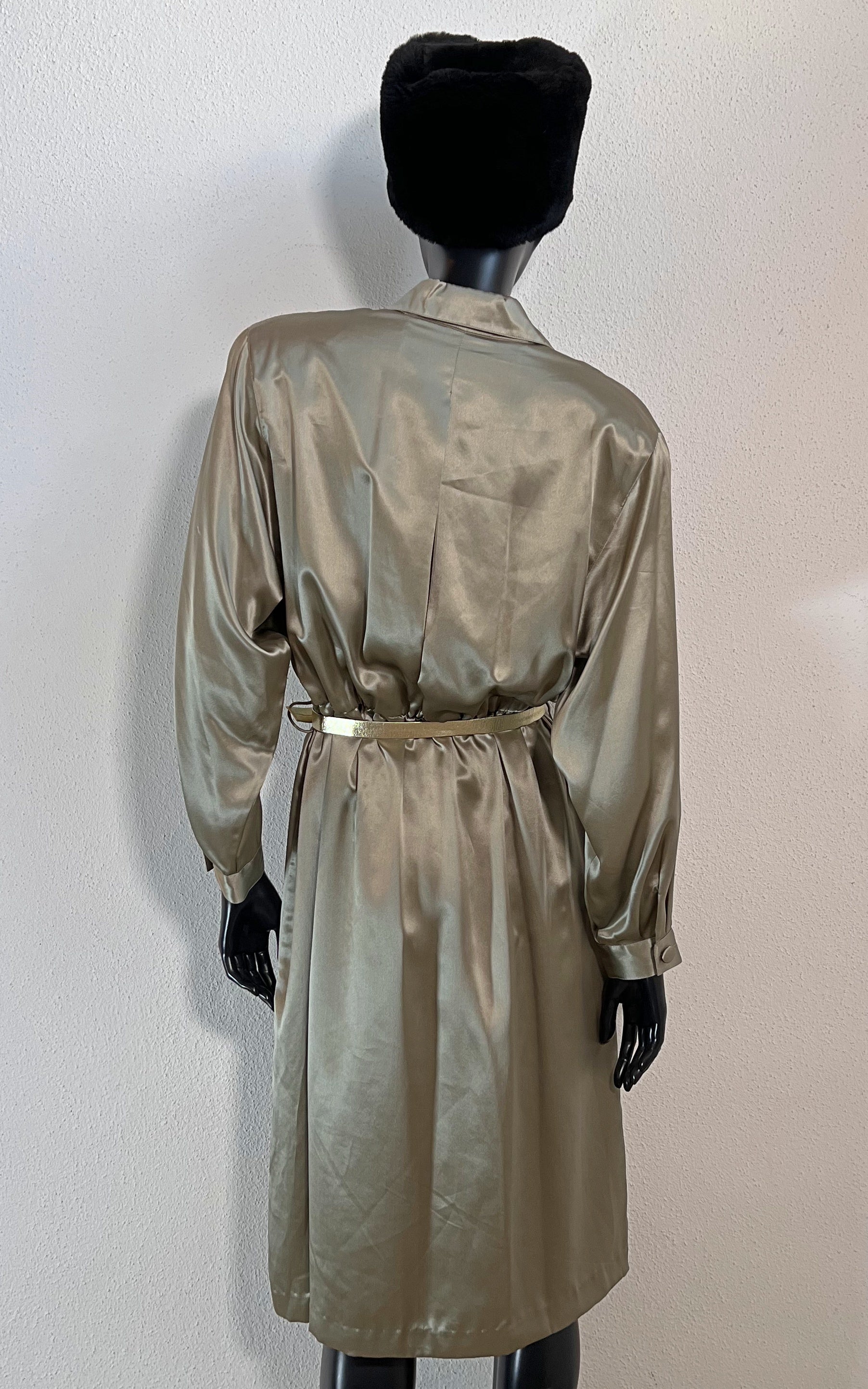 Vintage Golden Silk Dress