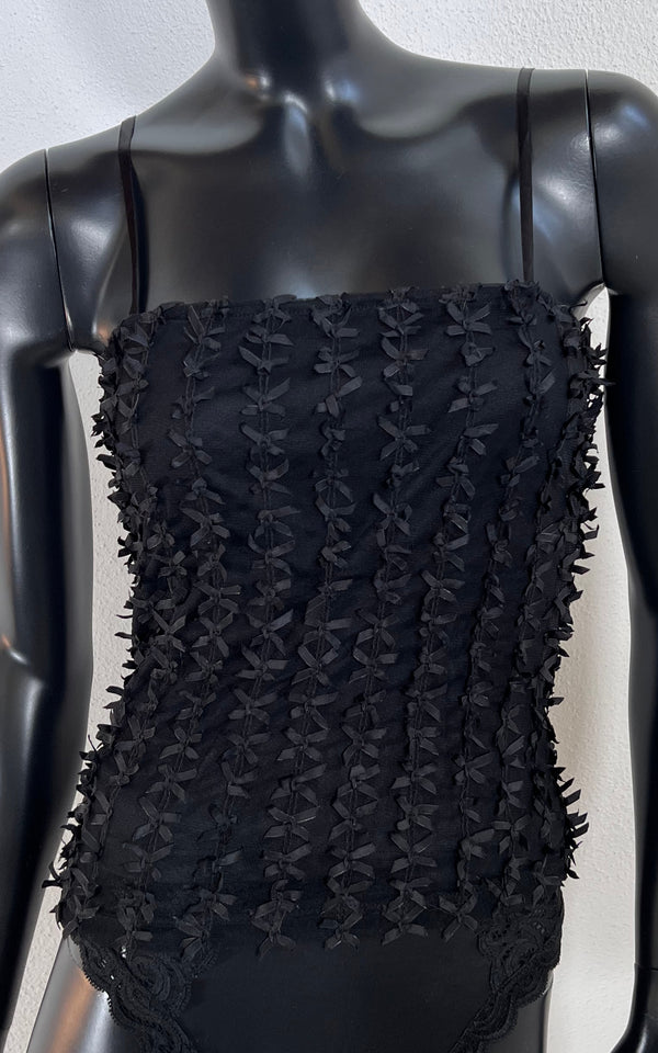 Vintage 90s Bow Mesh Top