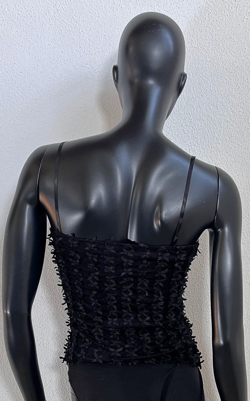 Vintage 90s Bow Mesh Top