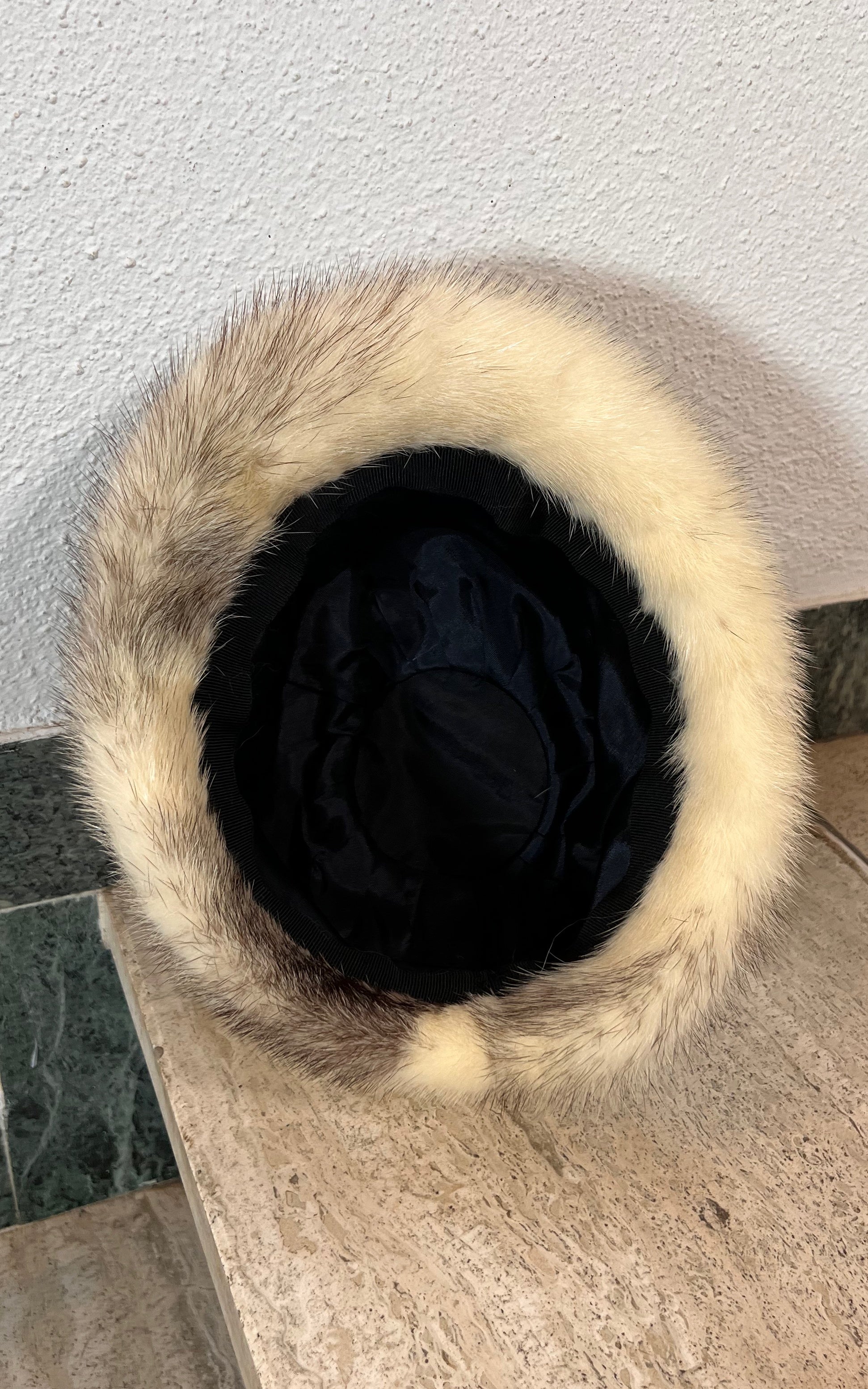 Vintage White Mink Hat
