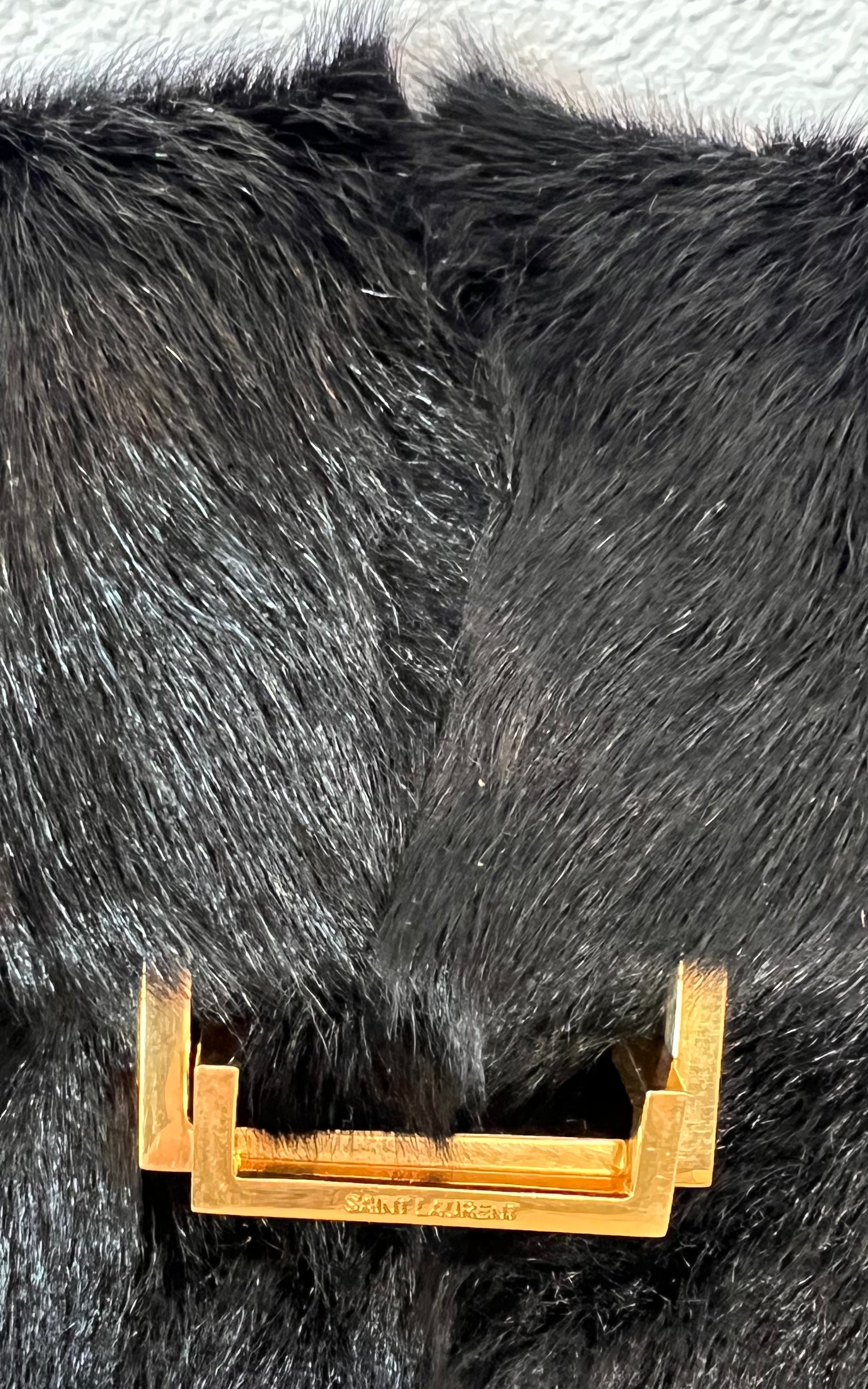 Vintage 2013 Saint Laurent LuLu Goat Hair Bag