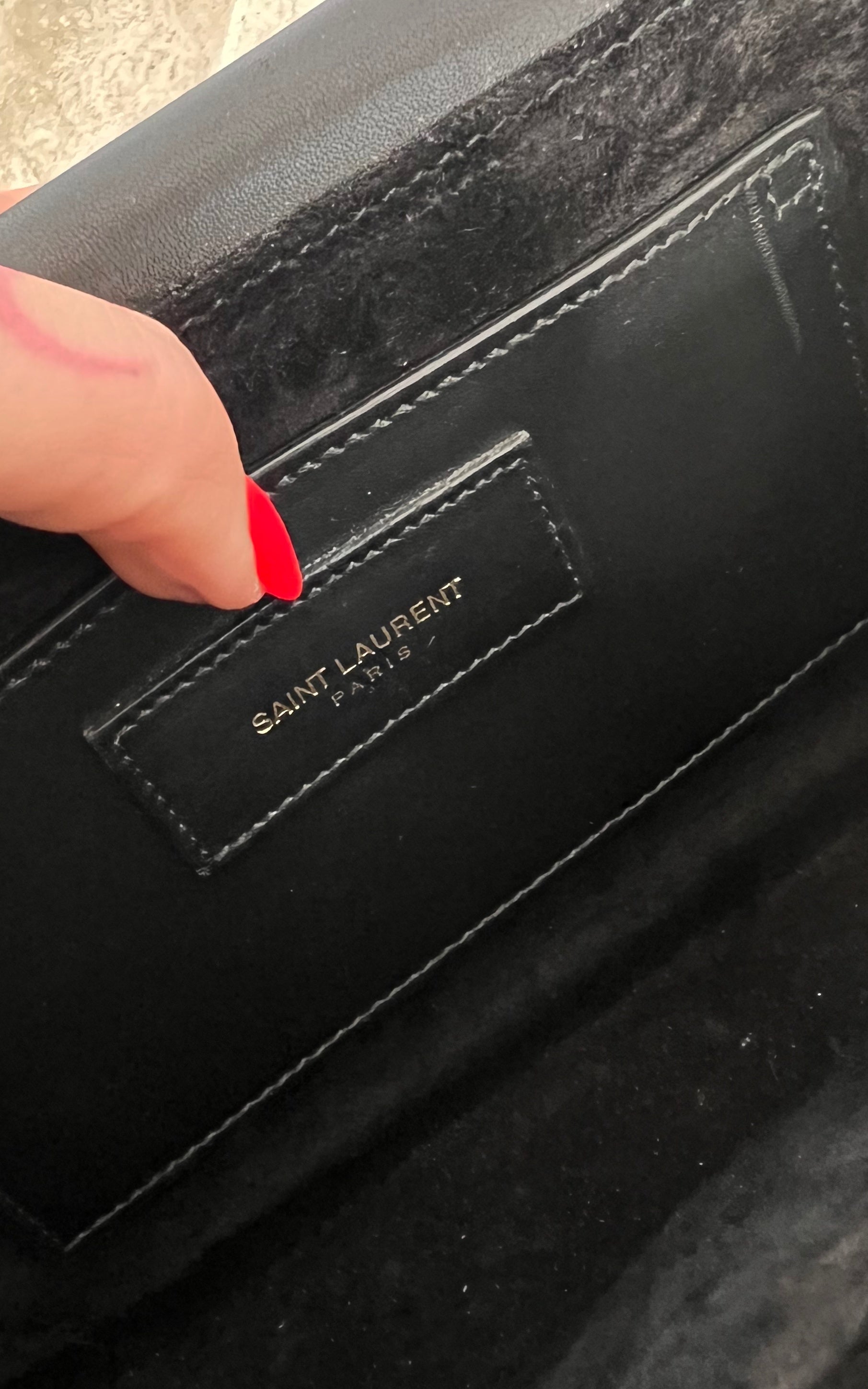 Vintage 2013 Saint Laurent LuLu Goat Hair Bag