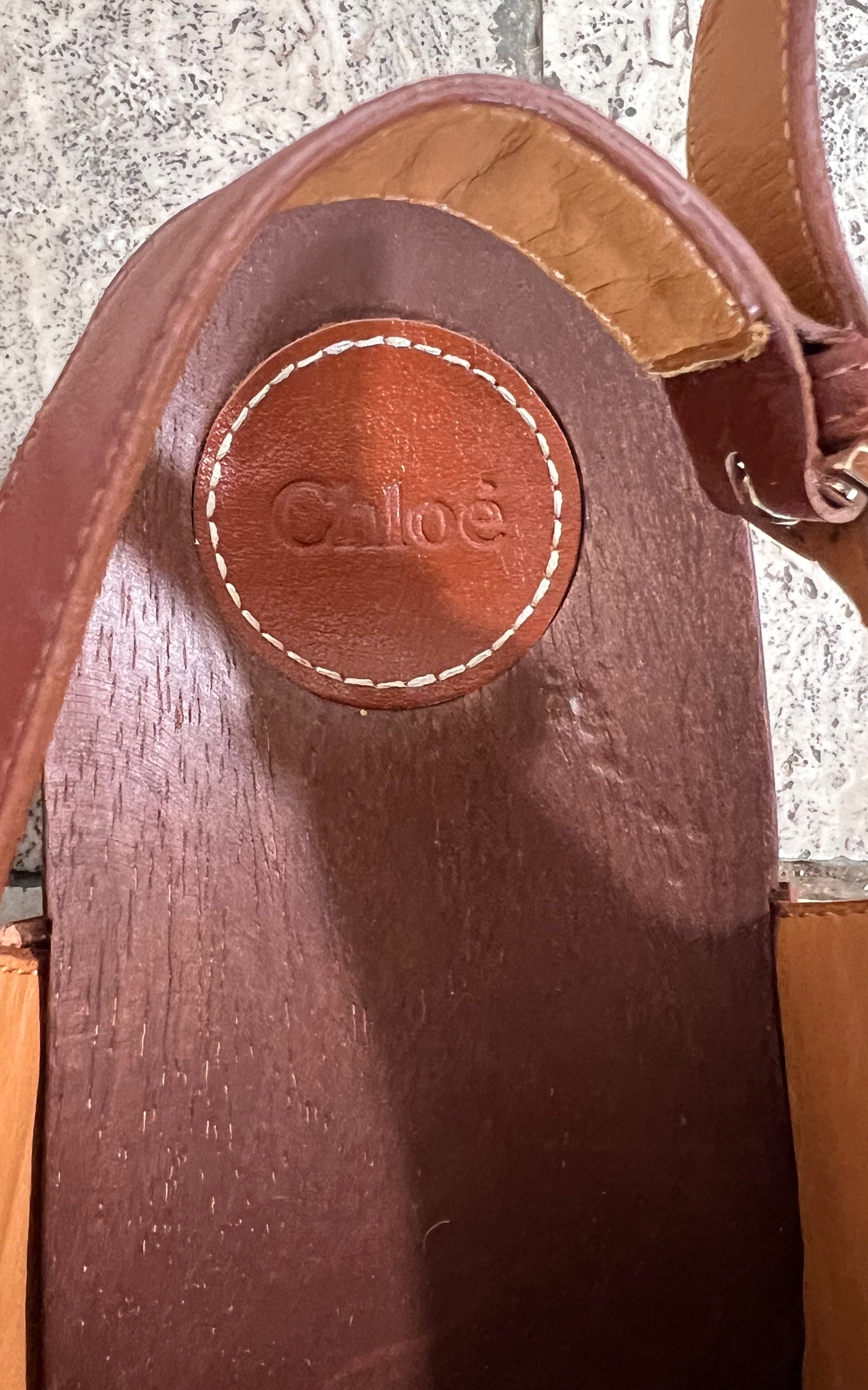 Chloé Aurna Clogs with Tigers Eye Studs 38