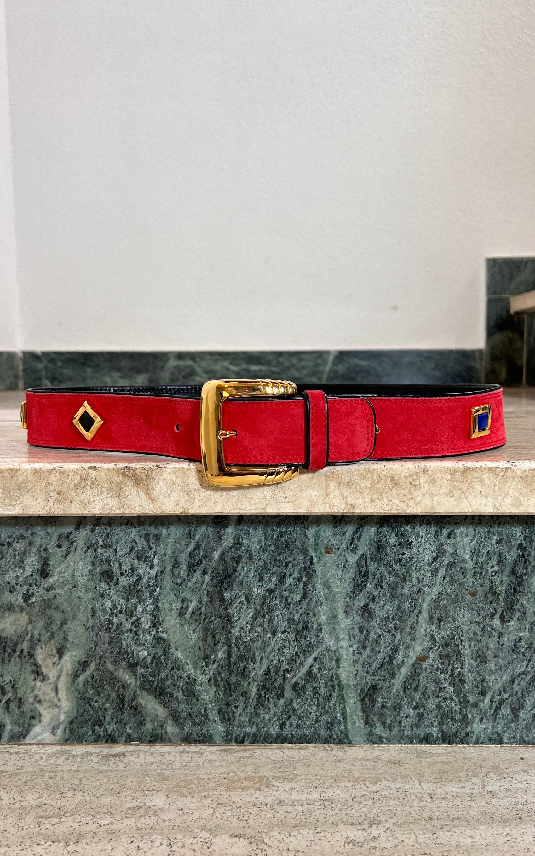 Vintage 90s Red Escada Belt