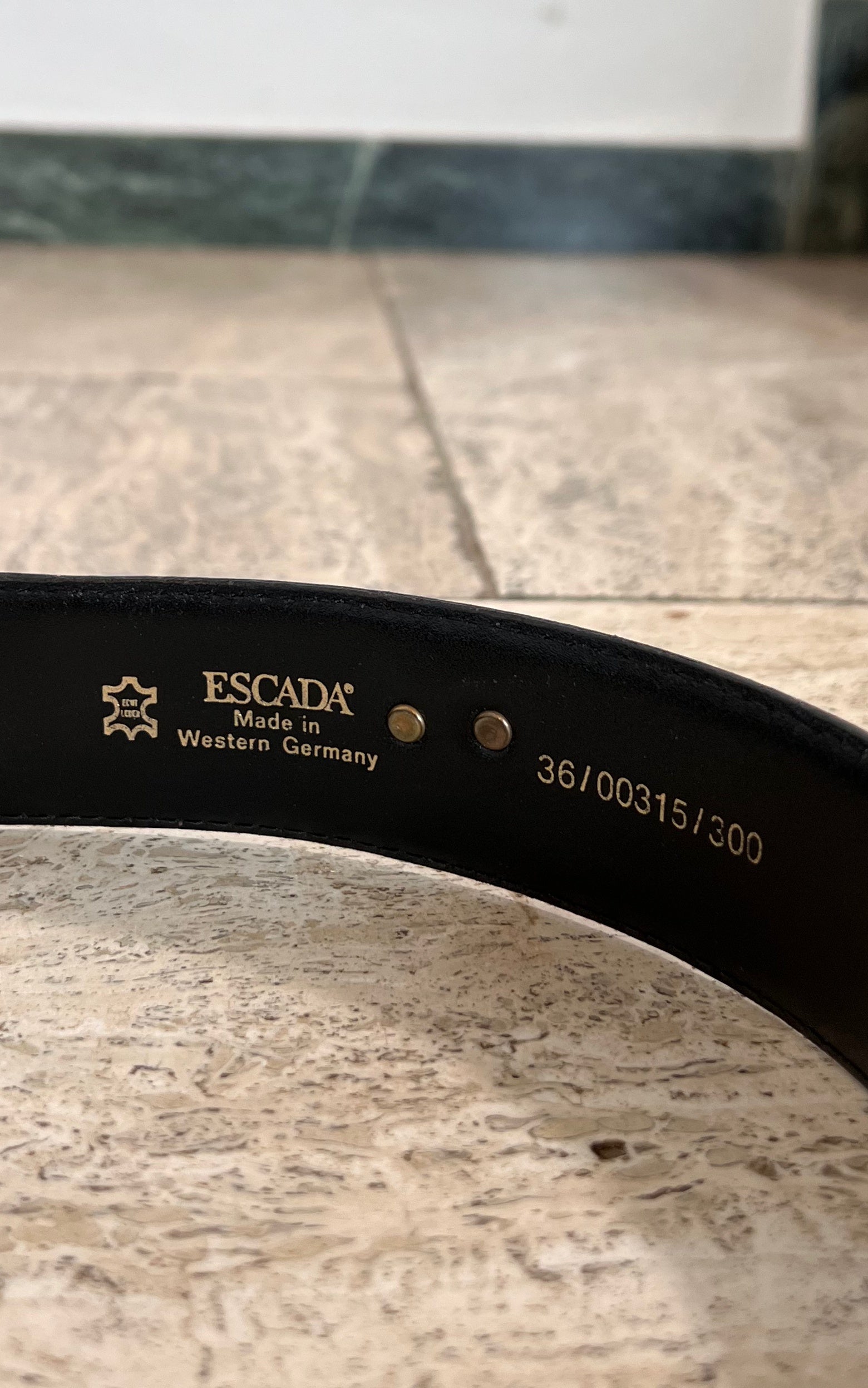 Vintage 90s Escada Anchor Belt Darkblue