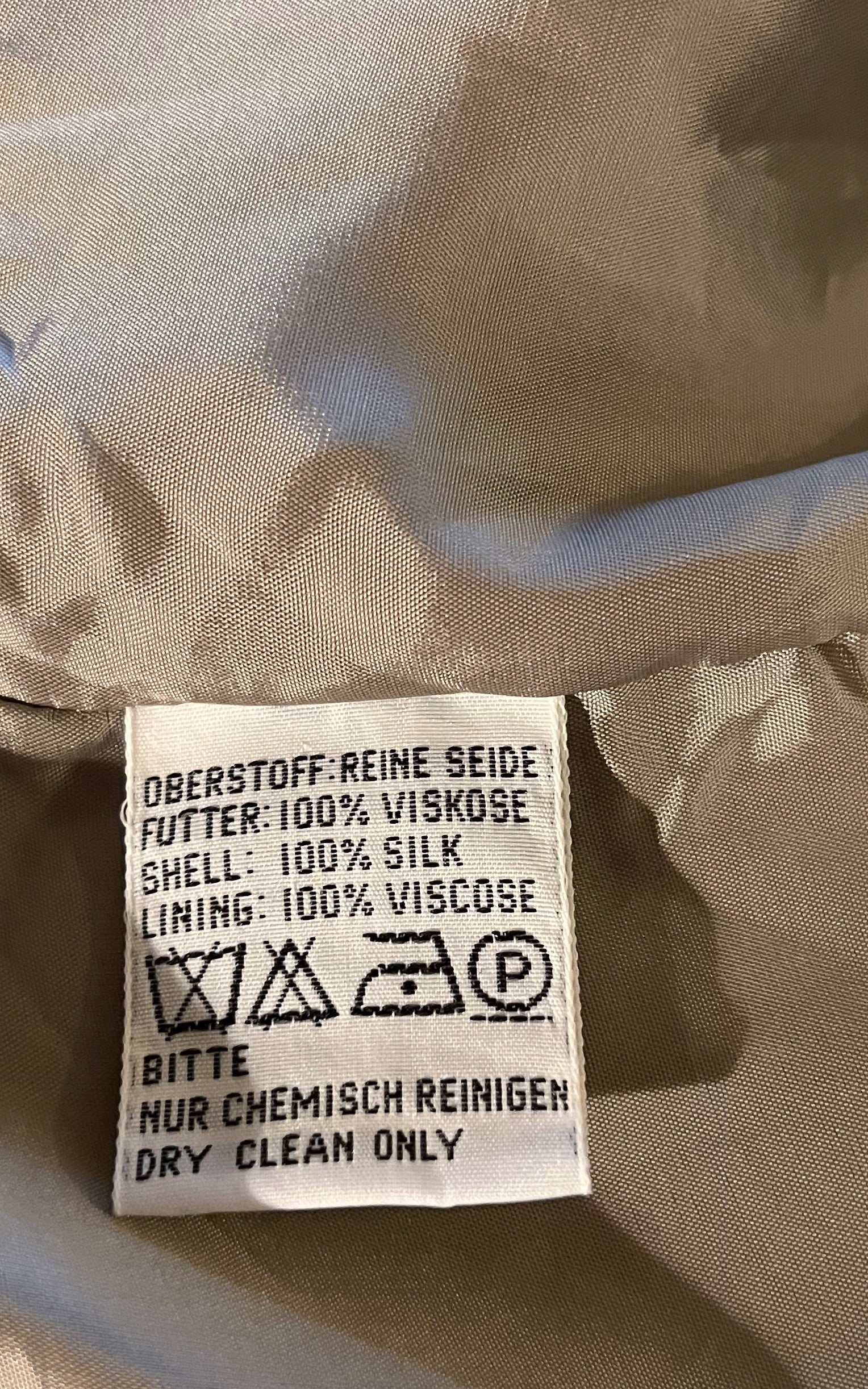 Vintage Golden Silk Dress