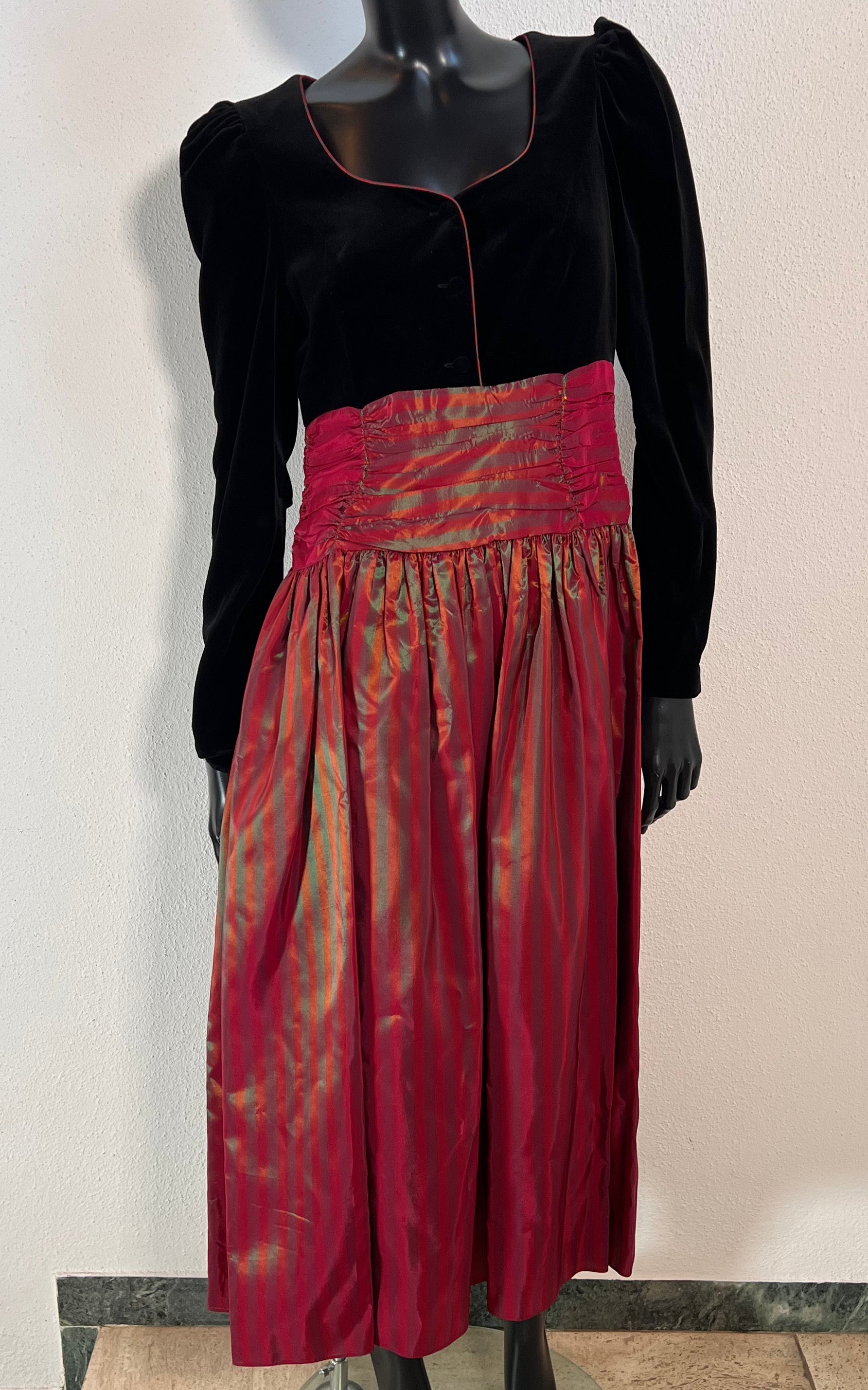 Vintage Laura Ashley Festive Taft Dress