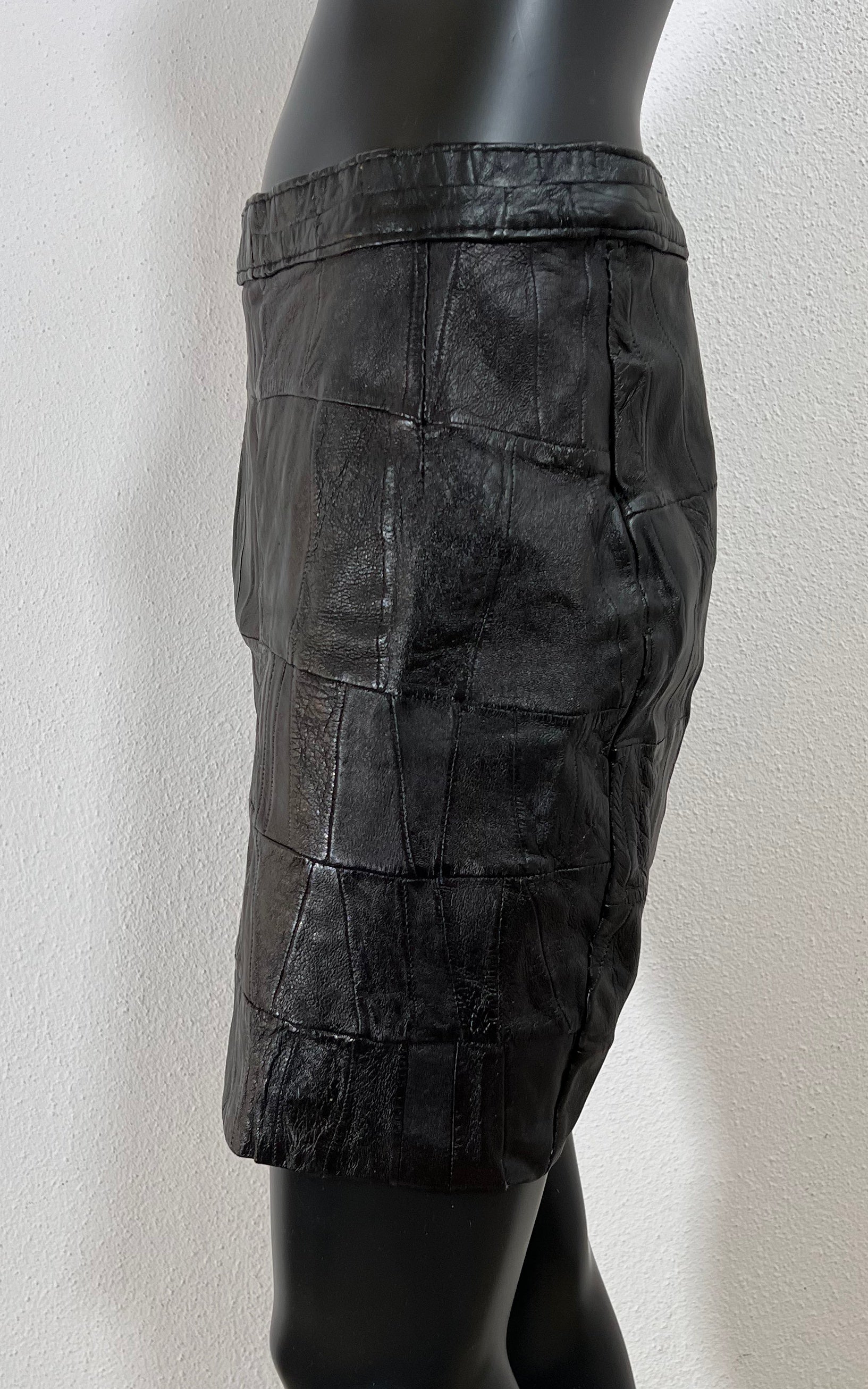 Vintage Leather Mini Skirt