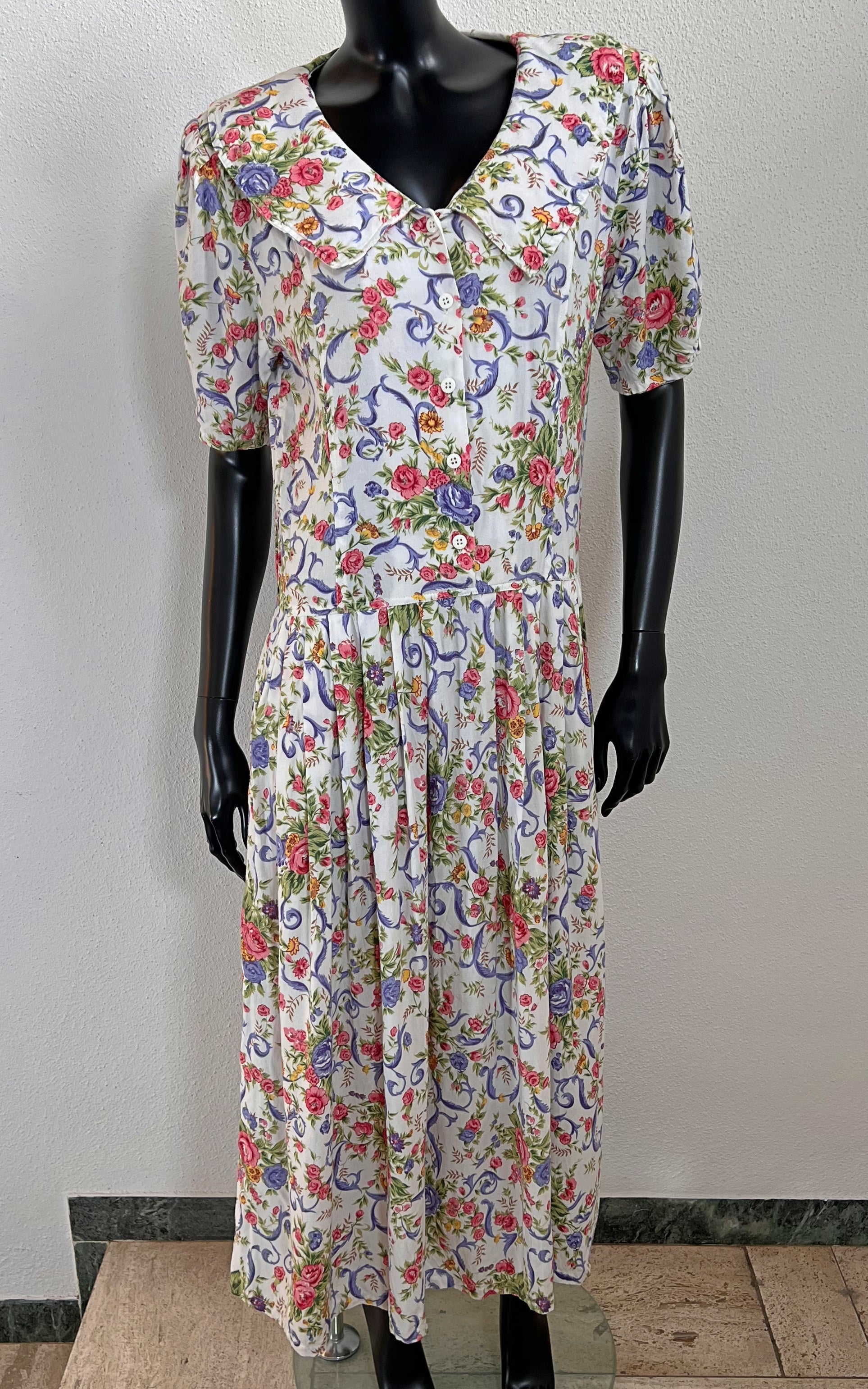 Vintage 90s Big Collar Dress