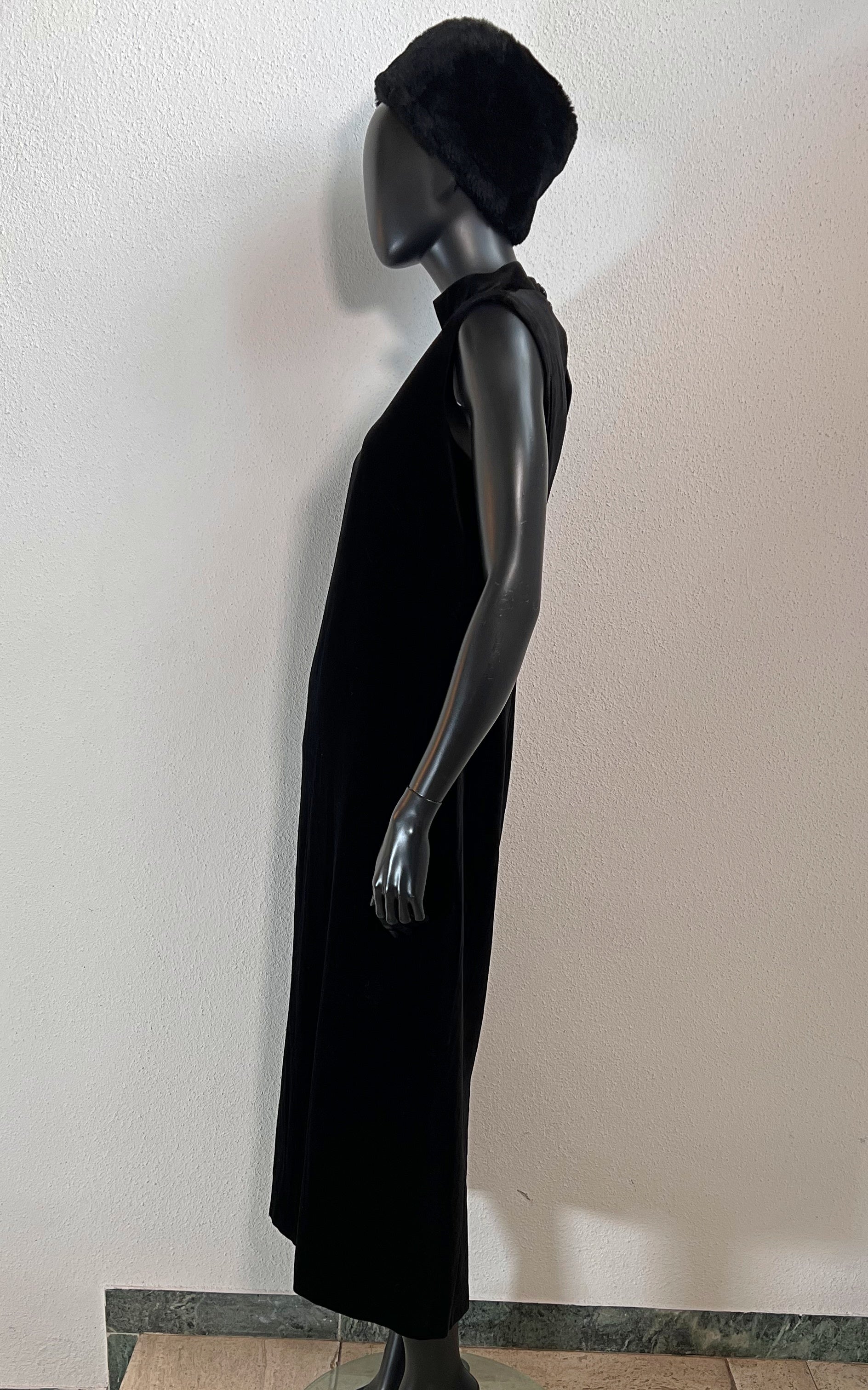 Vintage Silk Velvet Maxi Dress