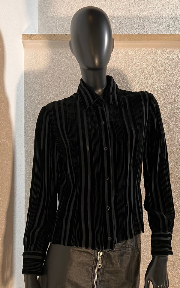 Vintage Burn Out Silk Blouse