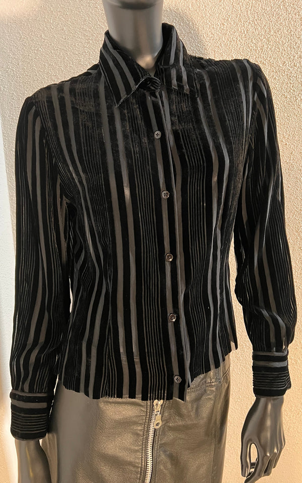 Vintage Burn Out Silk Blouse