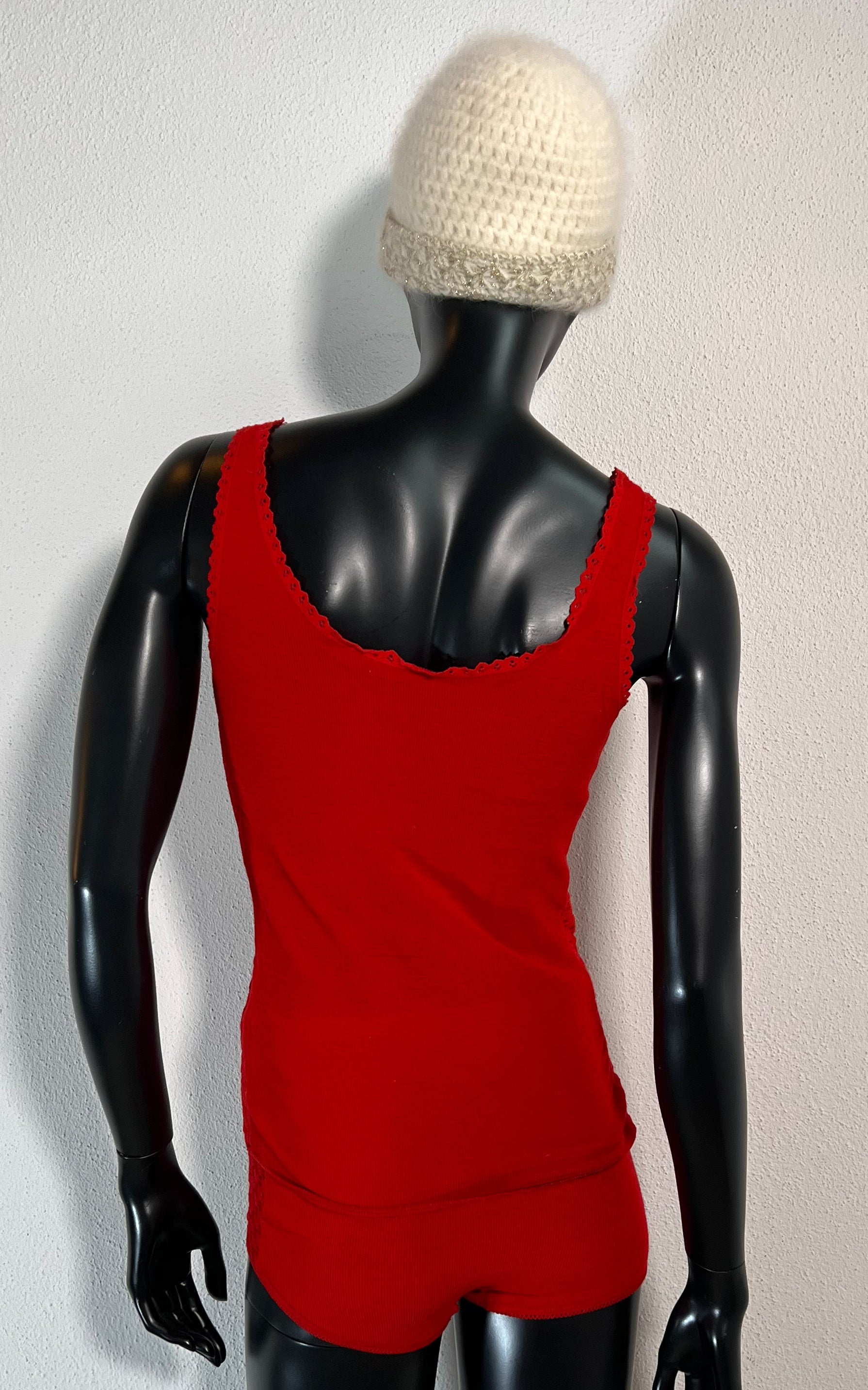 Vintage 70s Knitted Wool Underwear Set