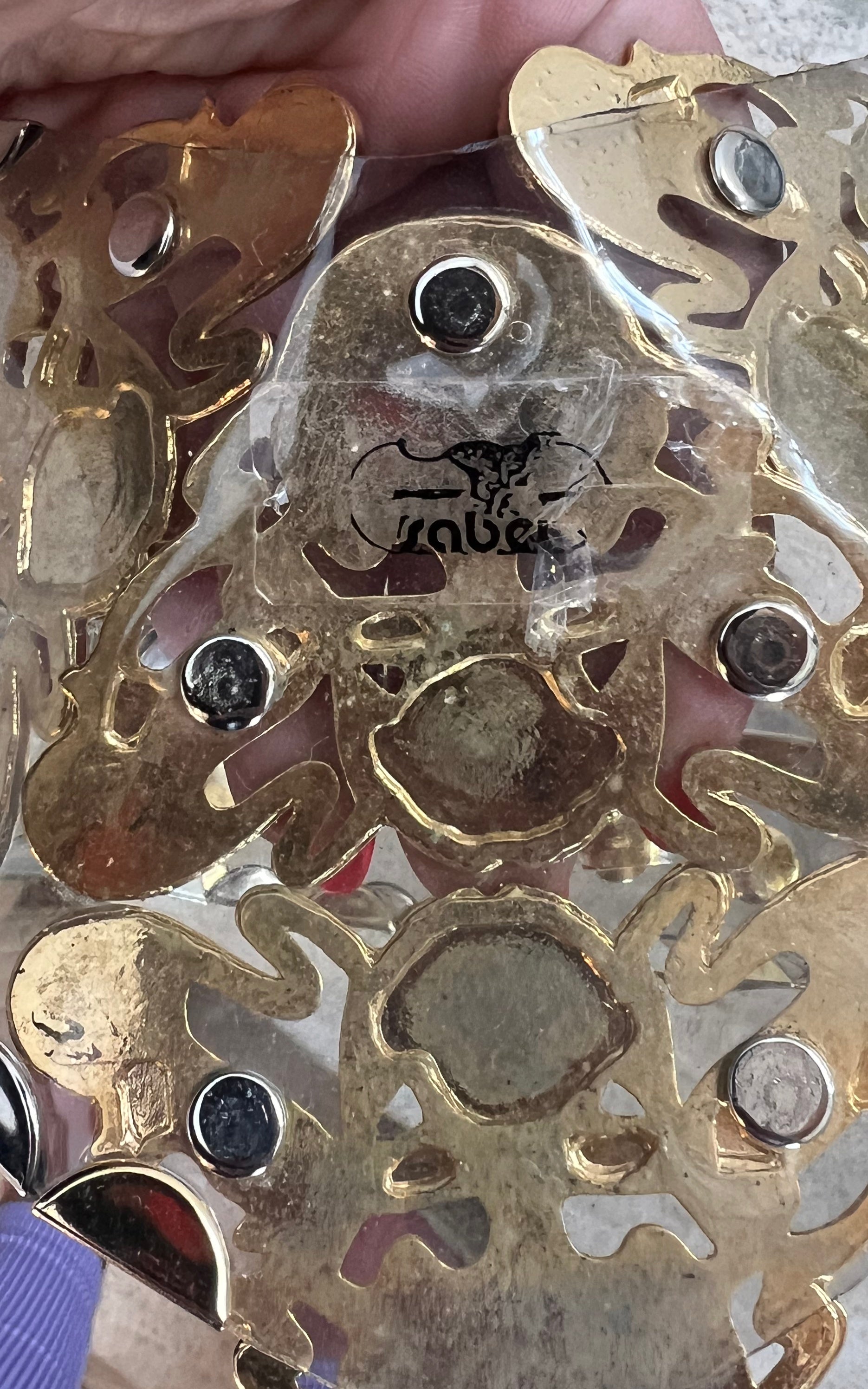 Vintage 90s Big Clear Belt