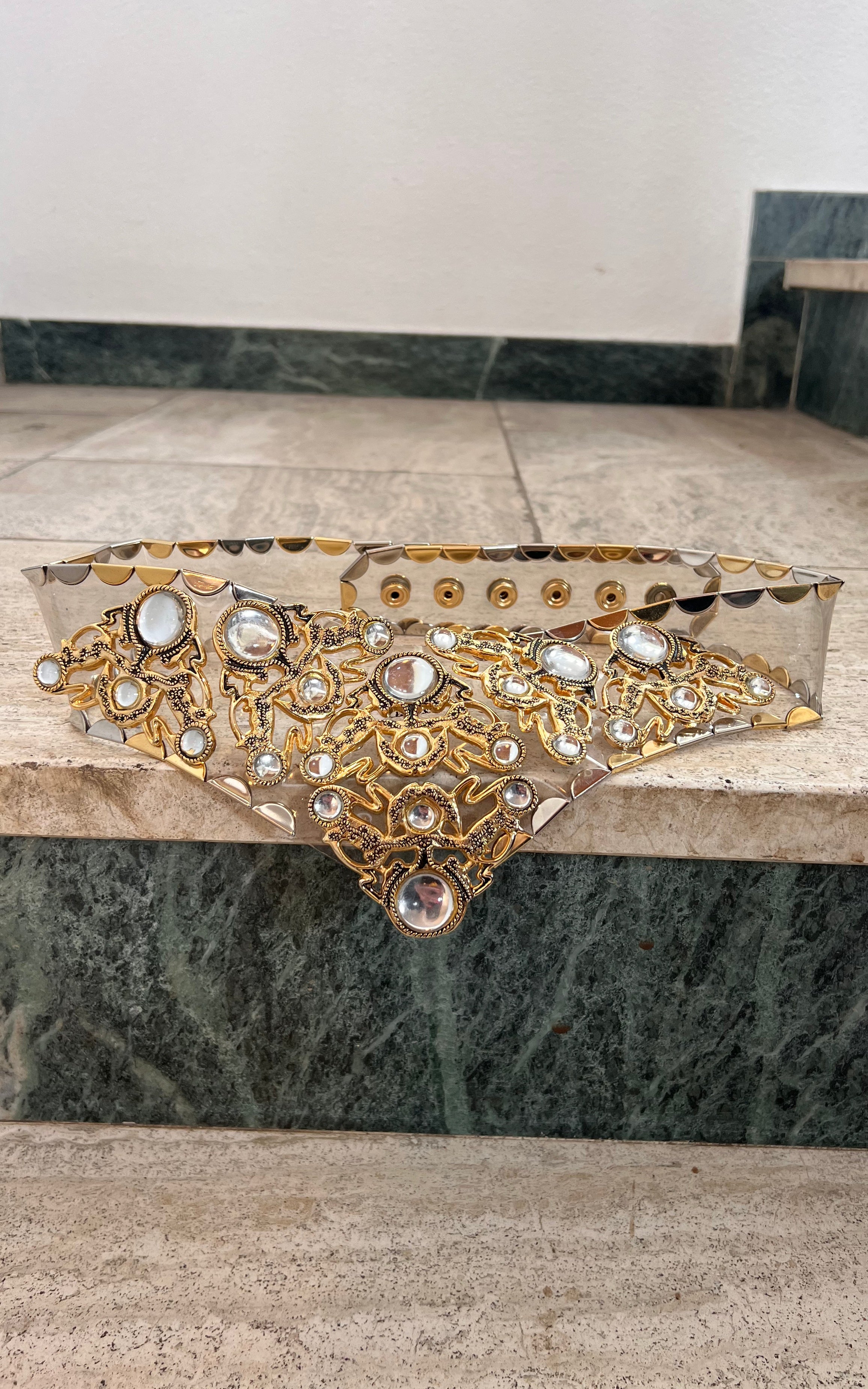 Vintage 90s Big Clear Belt