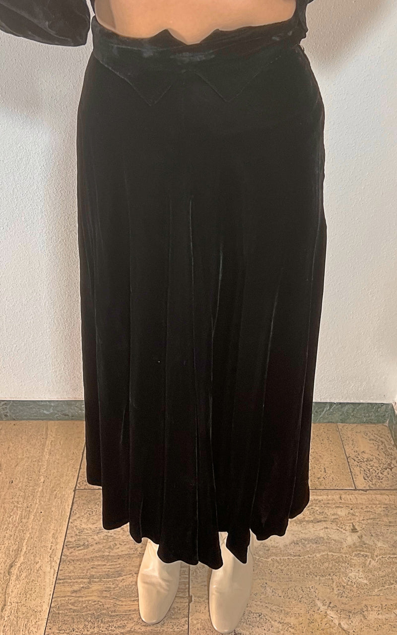 Vintage 40s Velvet Silk Set