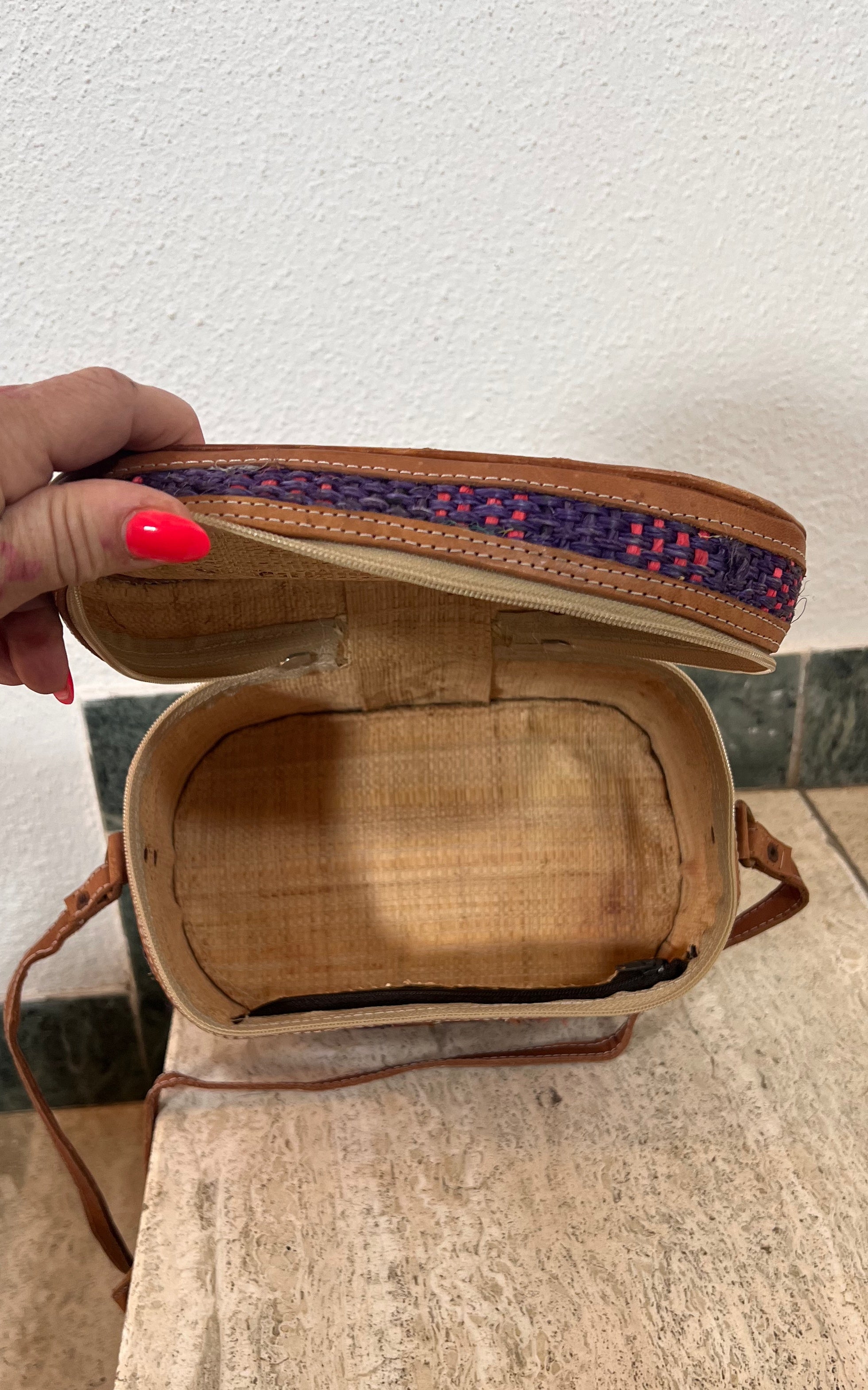 Vintage Handmade Basket Box Bag