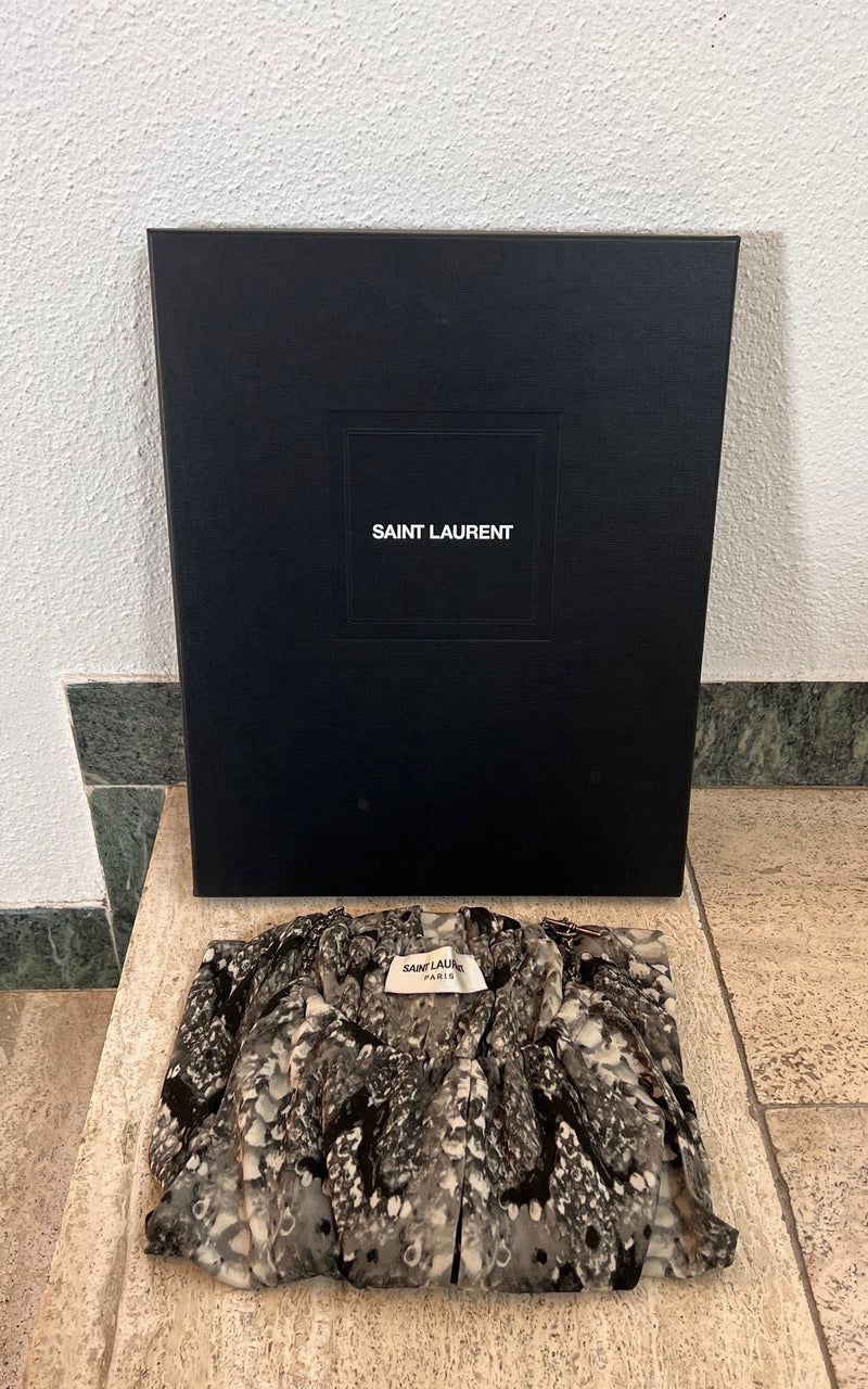 Abito con stampa serpente Saint Laurent