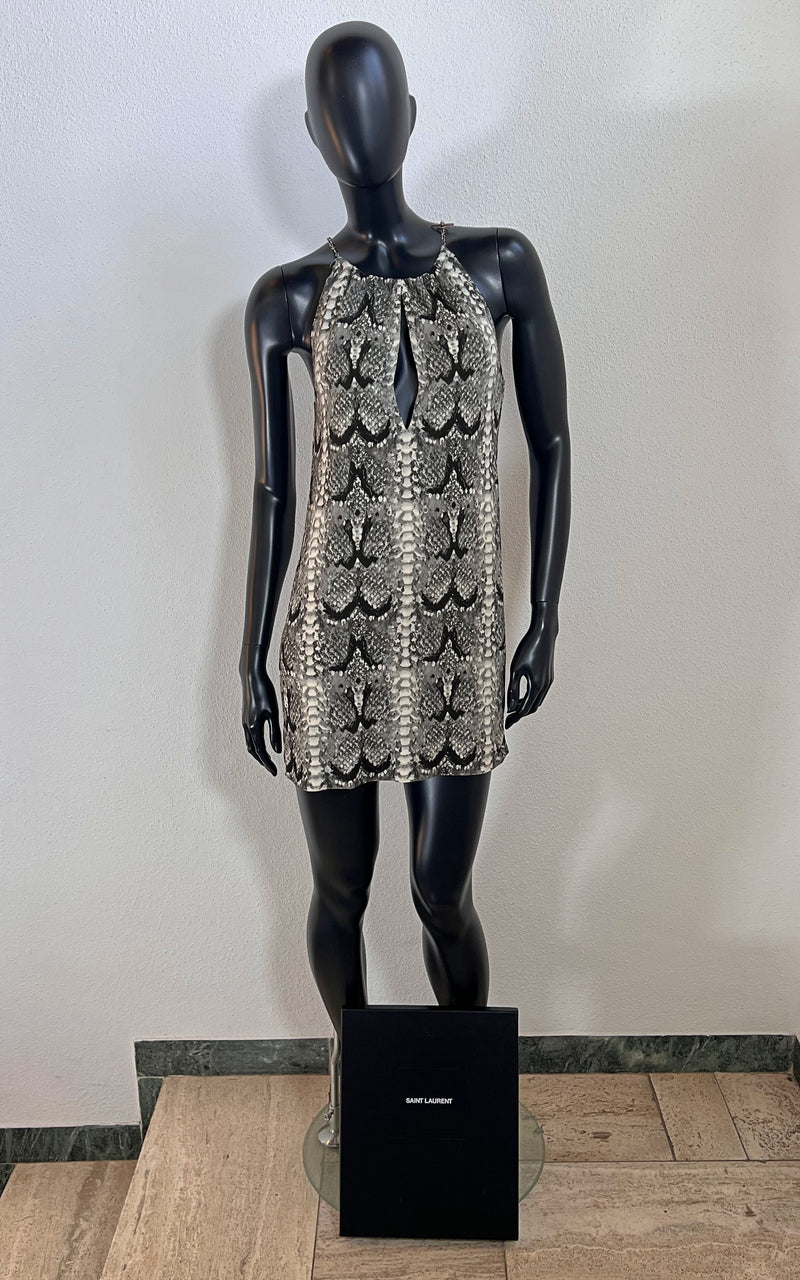 Abito con stampa serpente Saint Laurent