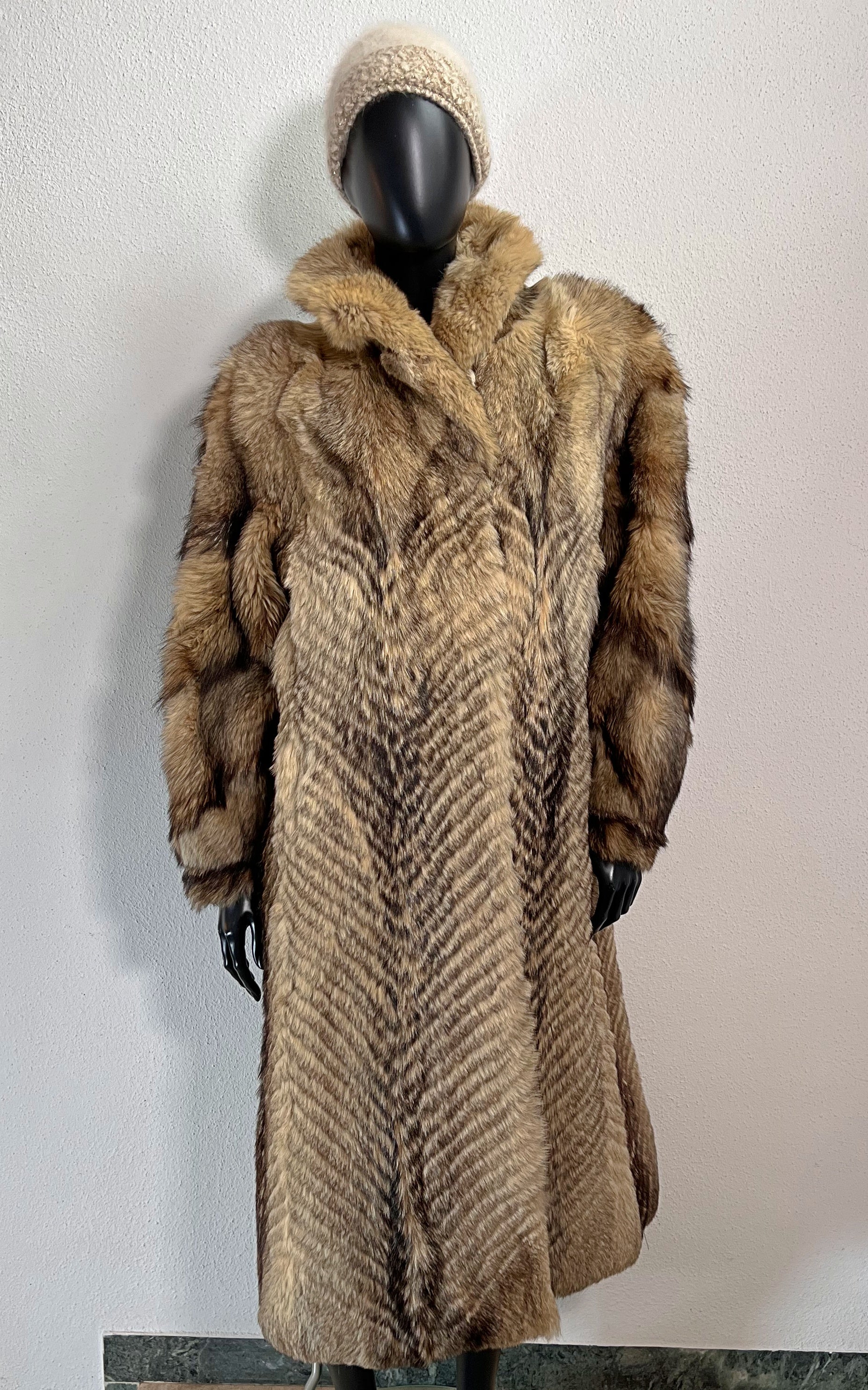 Vintage Real Wolf Fur Coat
