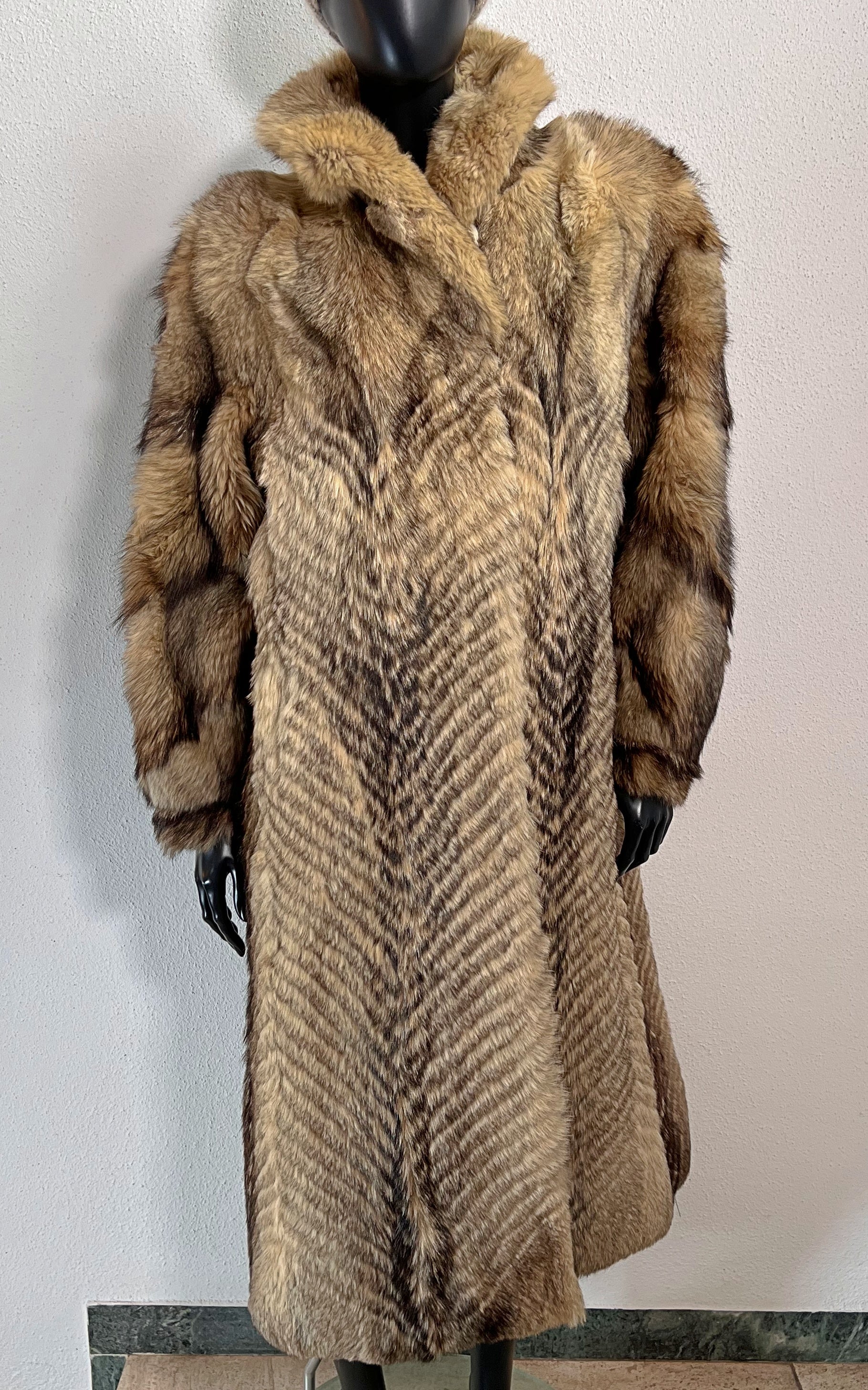 Vintage Real Wolf Fur Coat