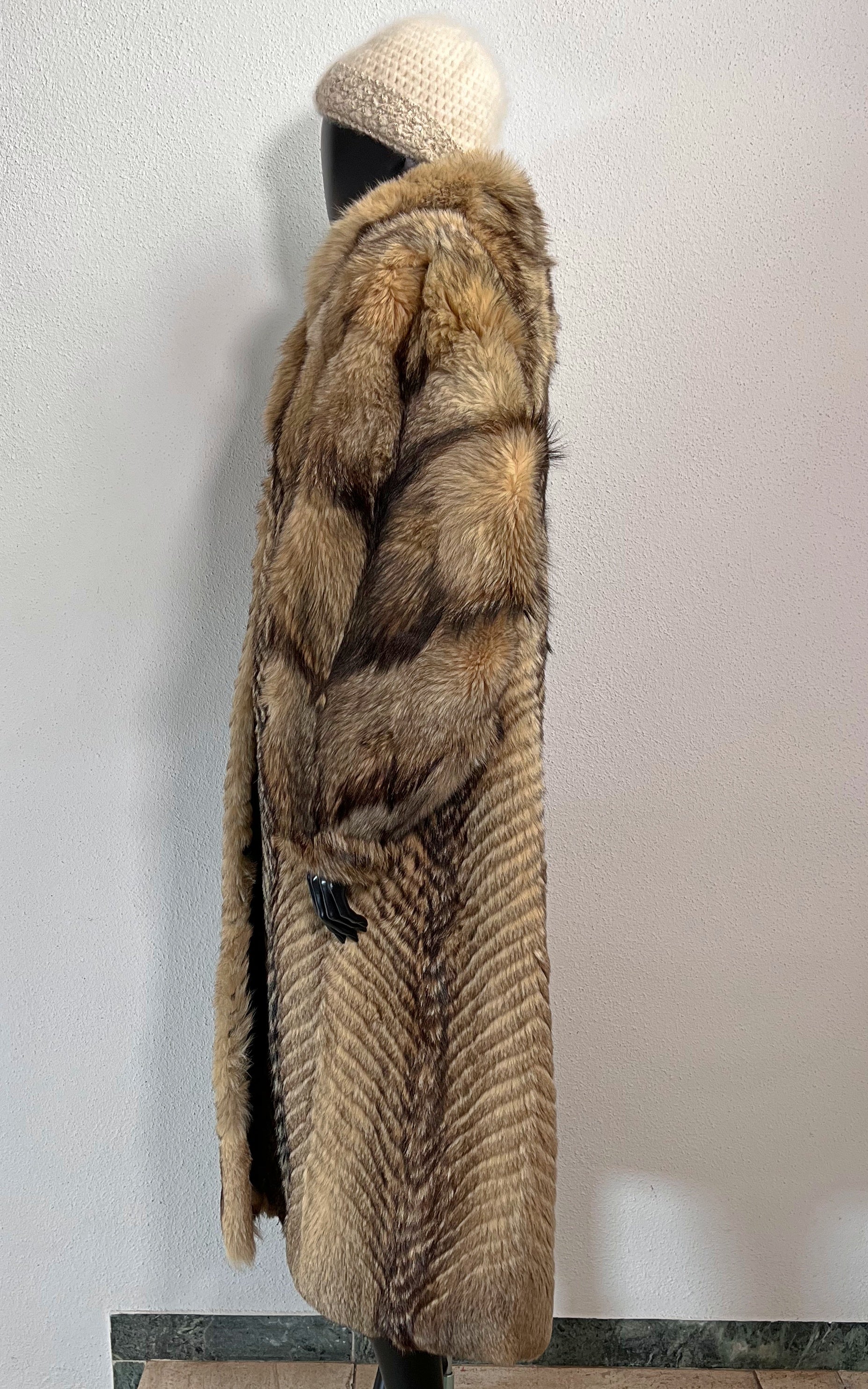 Vintage Real Wolf Fur Coat