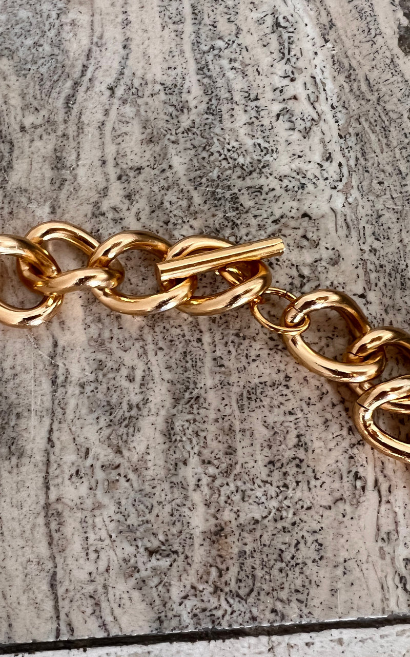 Vintage 90s Chain Necklace & Bangle Set
