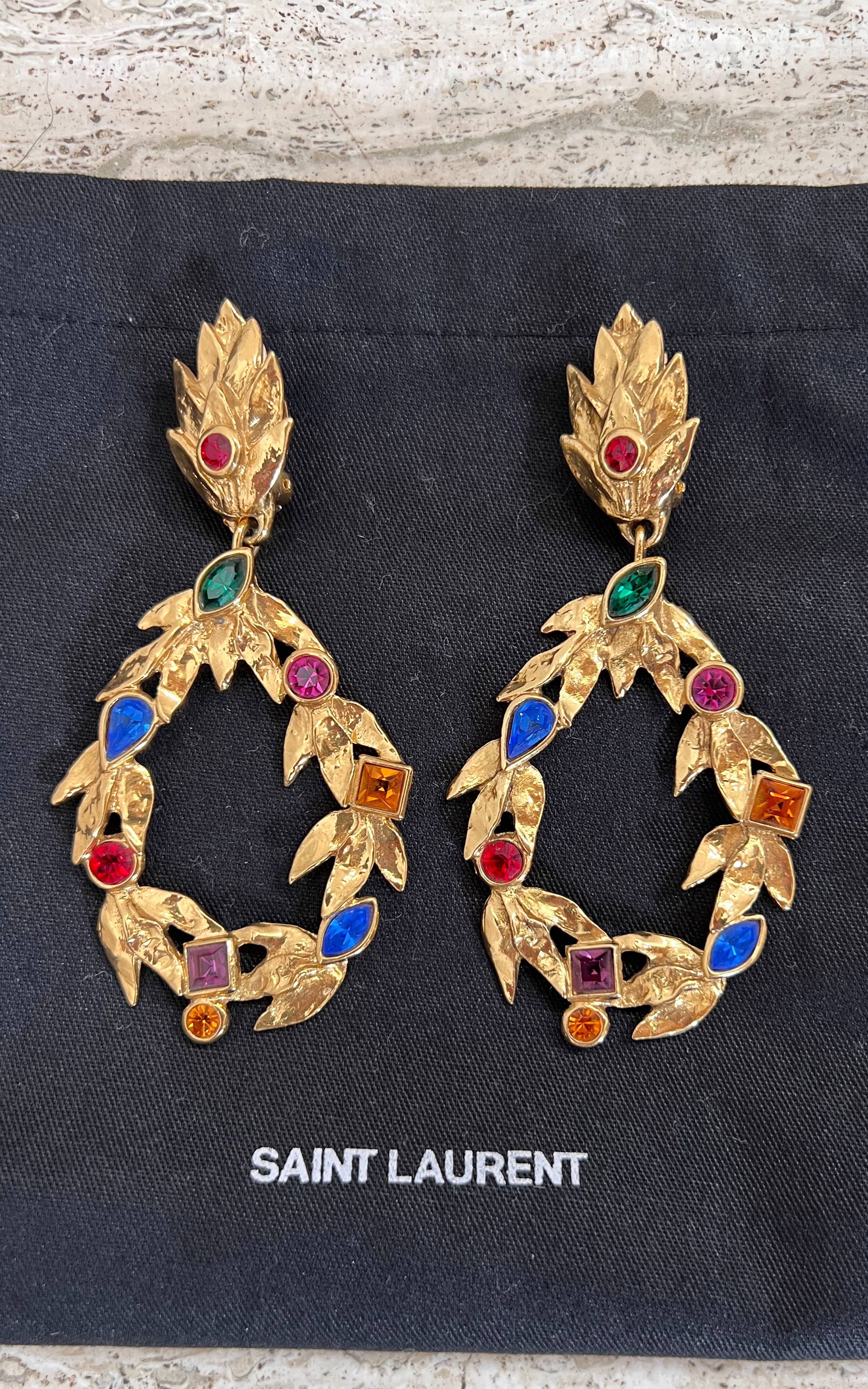 Vintage Yves Saint Laurent by Robert Gossens Clip Ons