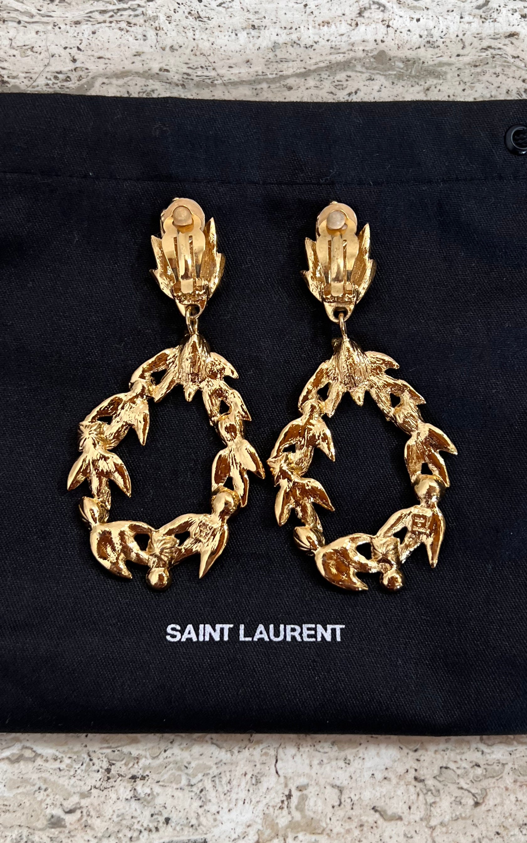 Vintage Yves Saint Laurent by Robert Gossens Clip Ons