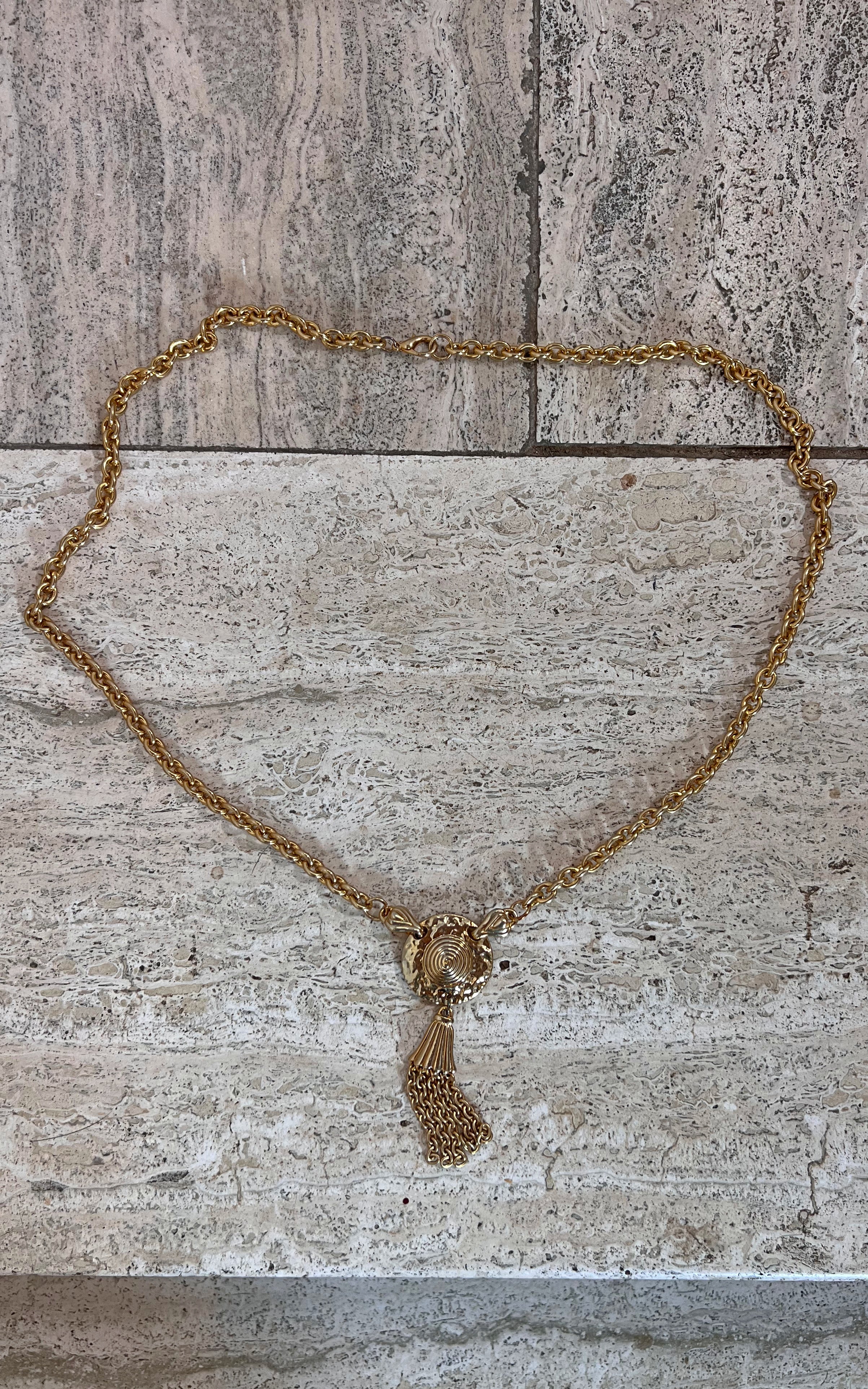 Vintage 90s Tassle Chain Necklace