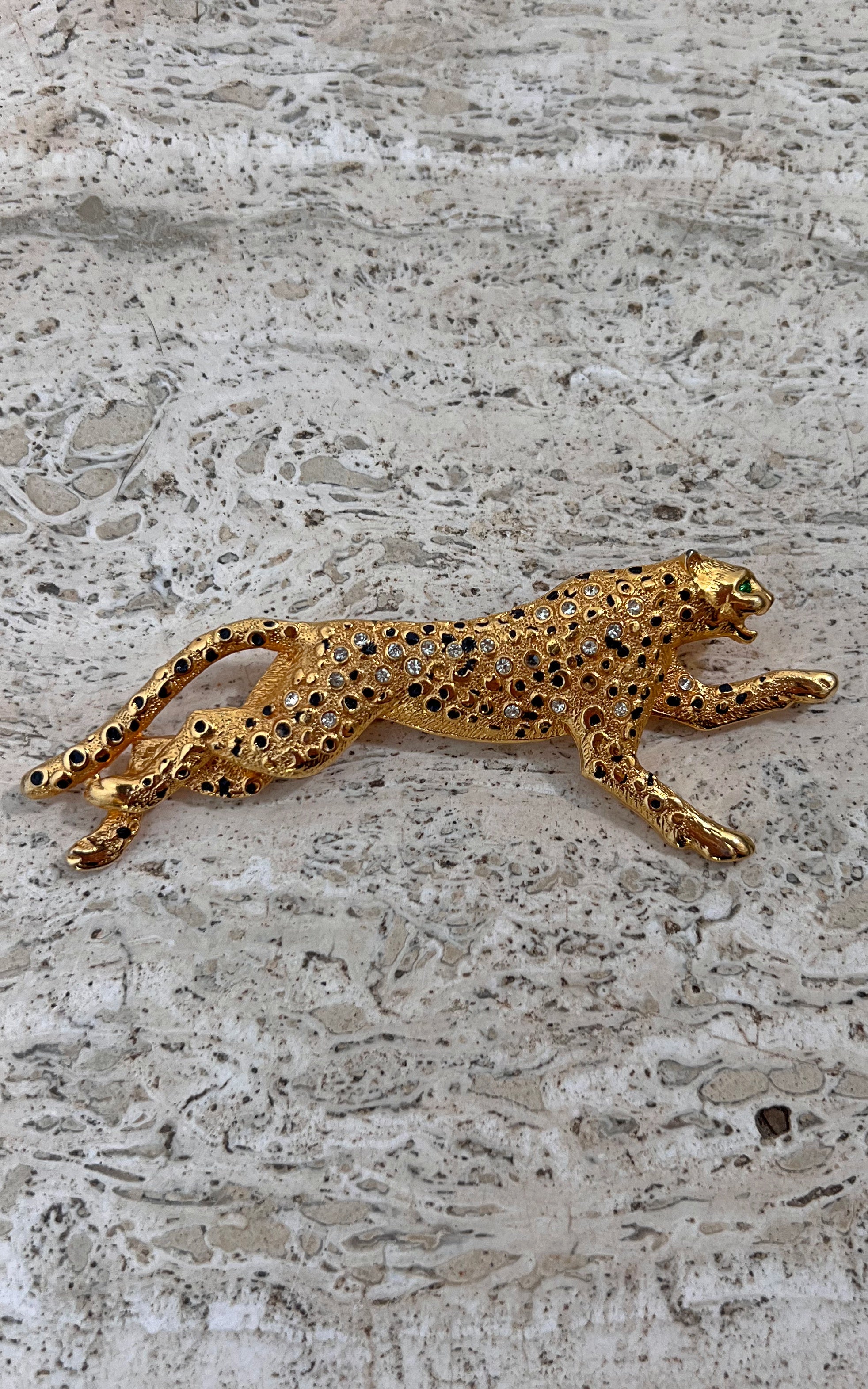 Vintage 90s Leopard Brooch