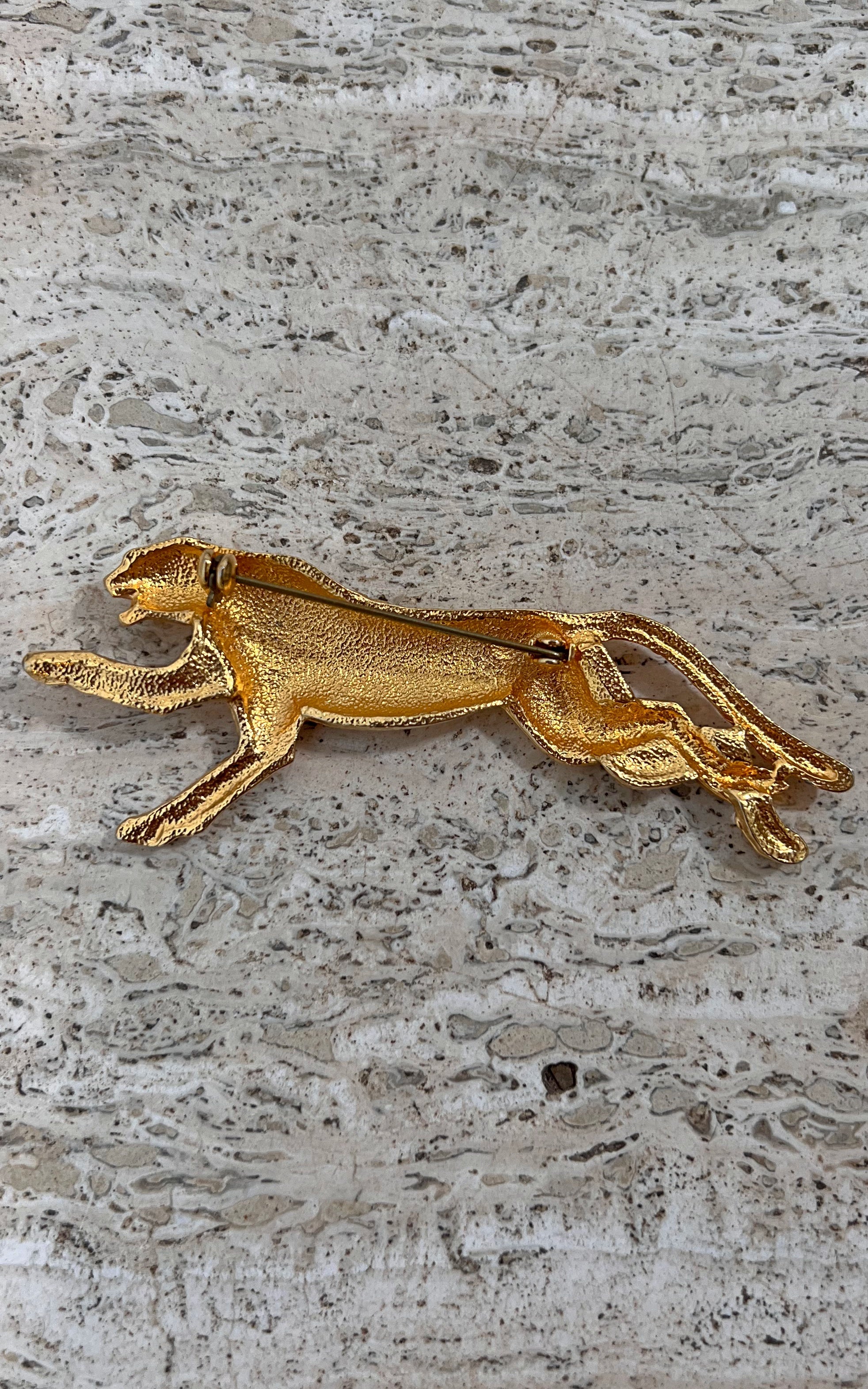 Vintage 90s Leopard Brooch