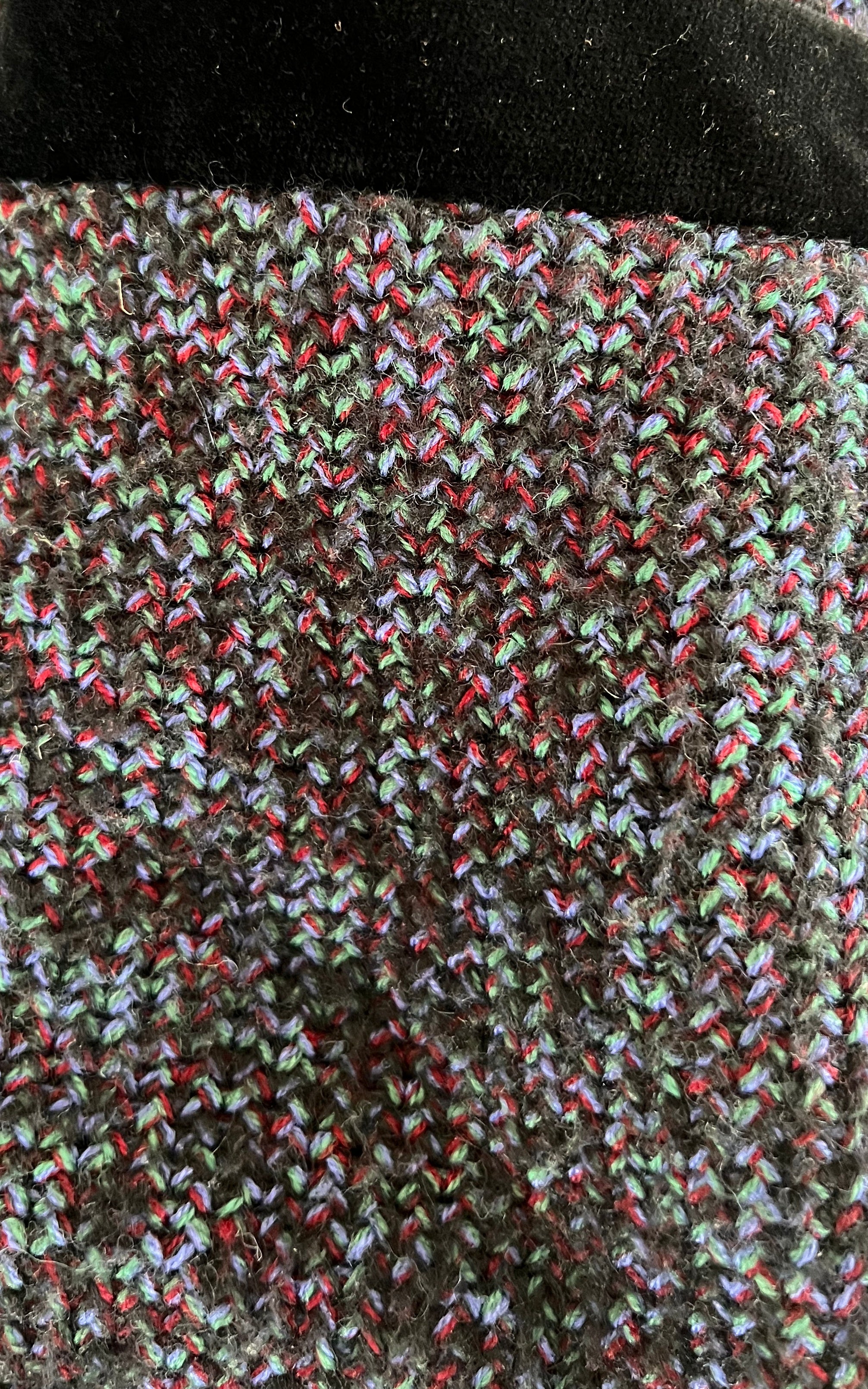 Vintage Tweed & Fur Cardigan