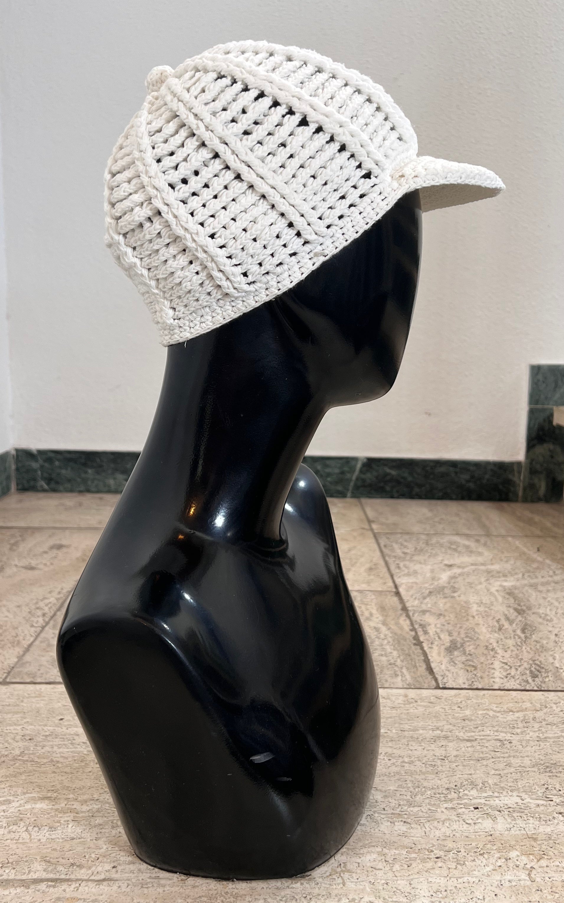 Vintage Crochet Baker Boy Hat