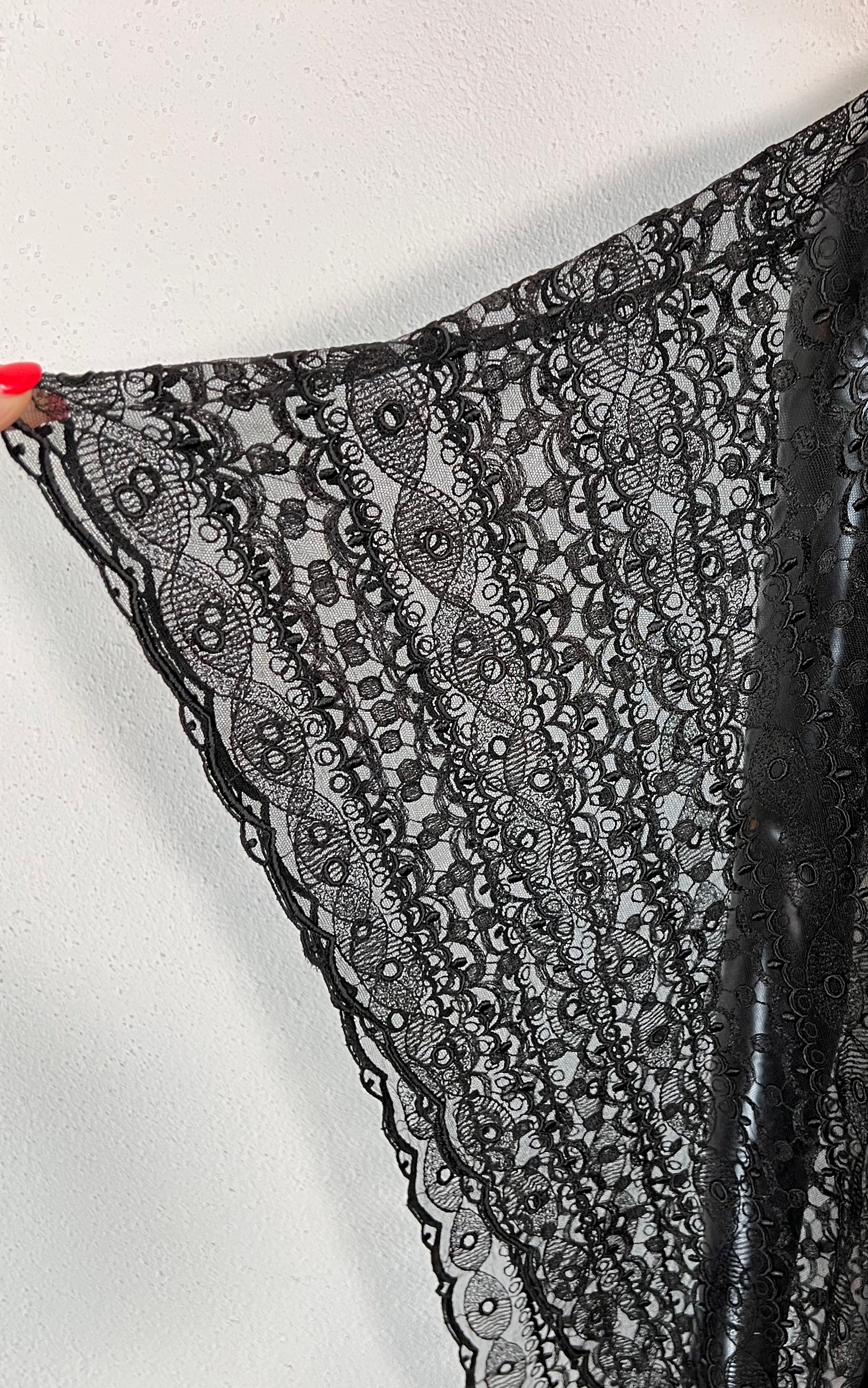 Vintage 70s Lace Caftan Dress